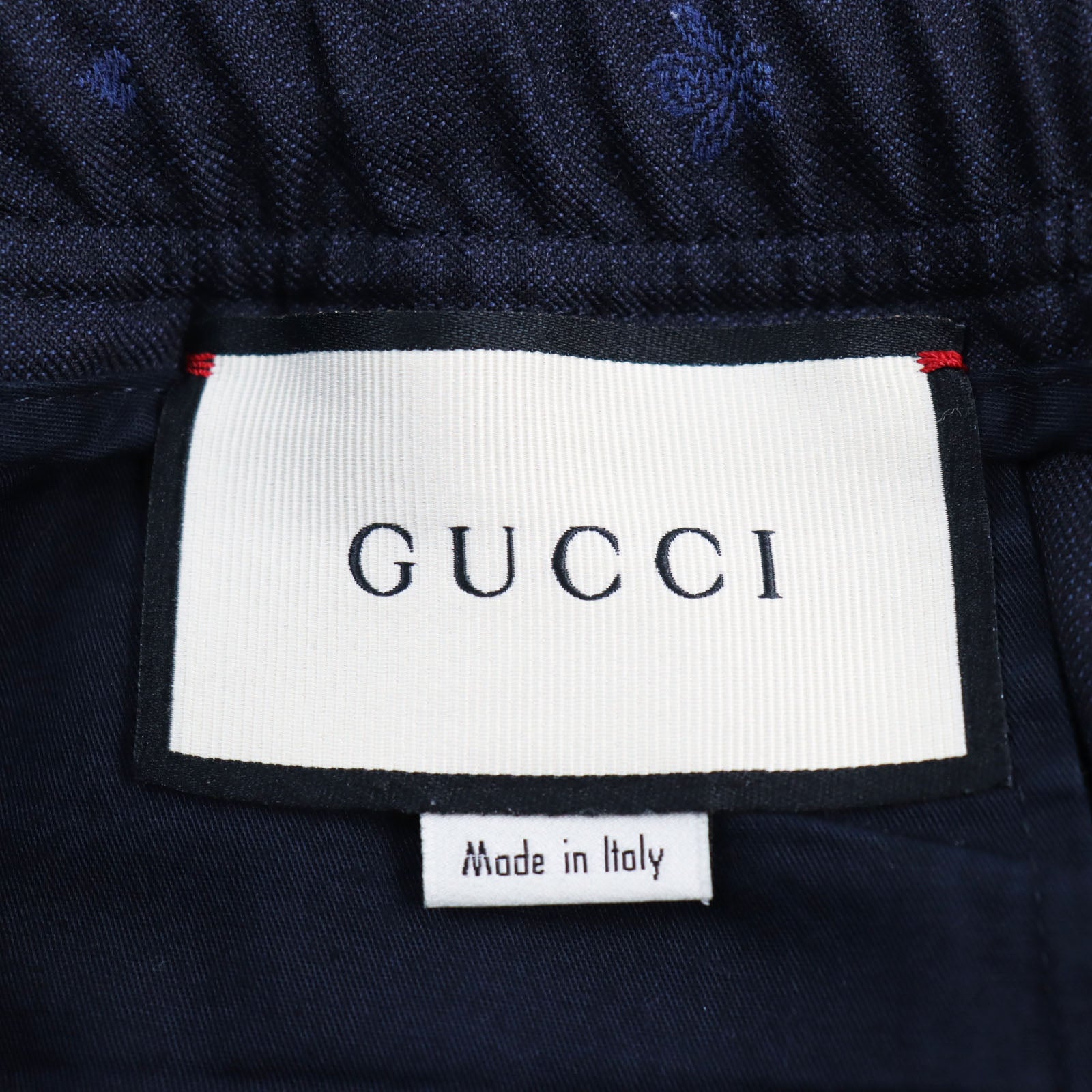 Gucci Bee Embroidery Wool Cotton Pants