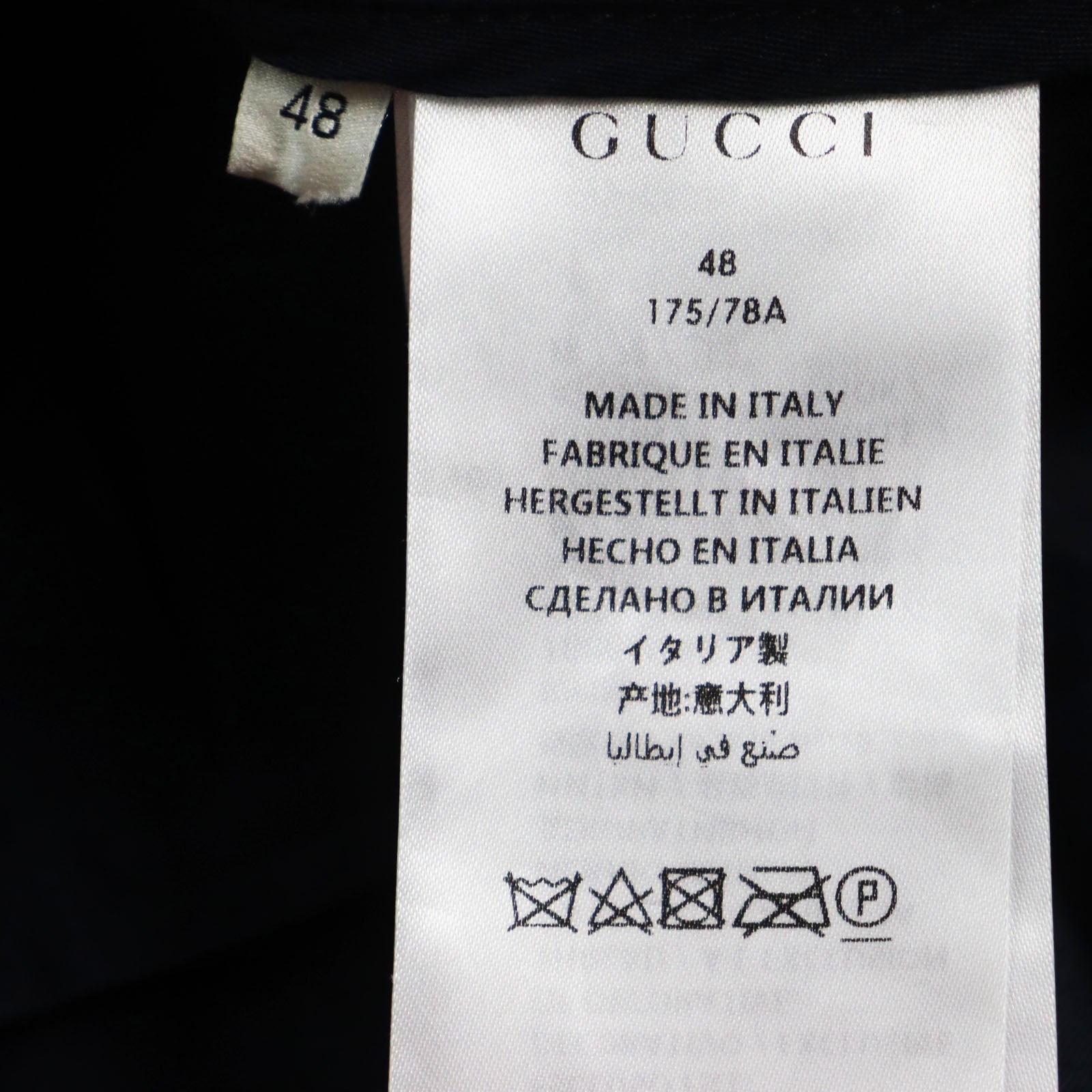 Gucci Bee Embroidery Wool Cotton Pants