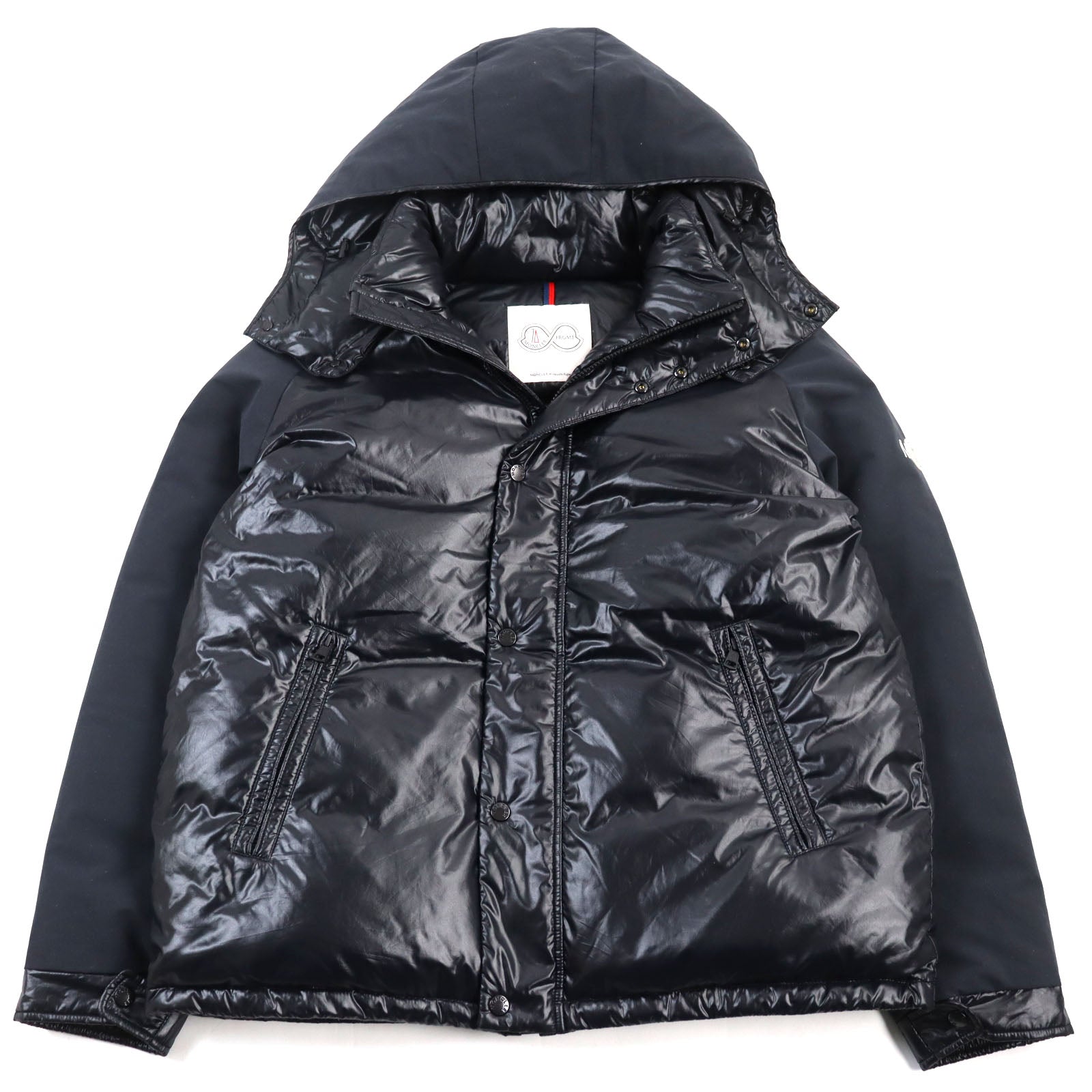 Moncler Nylon Hoodie Down Jacket Navy