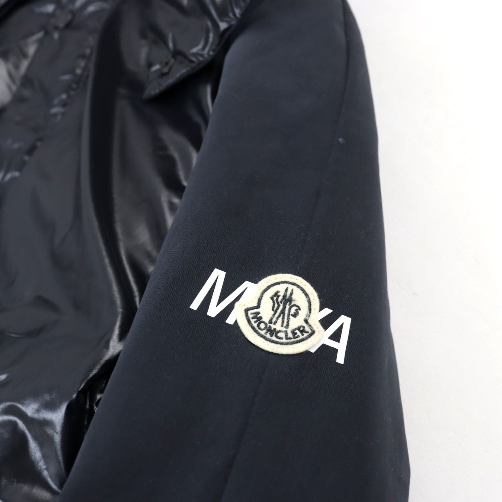 Moncler Nylon Hoodie Down Jacket Navy