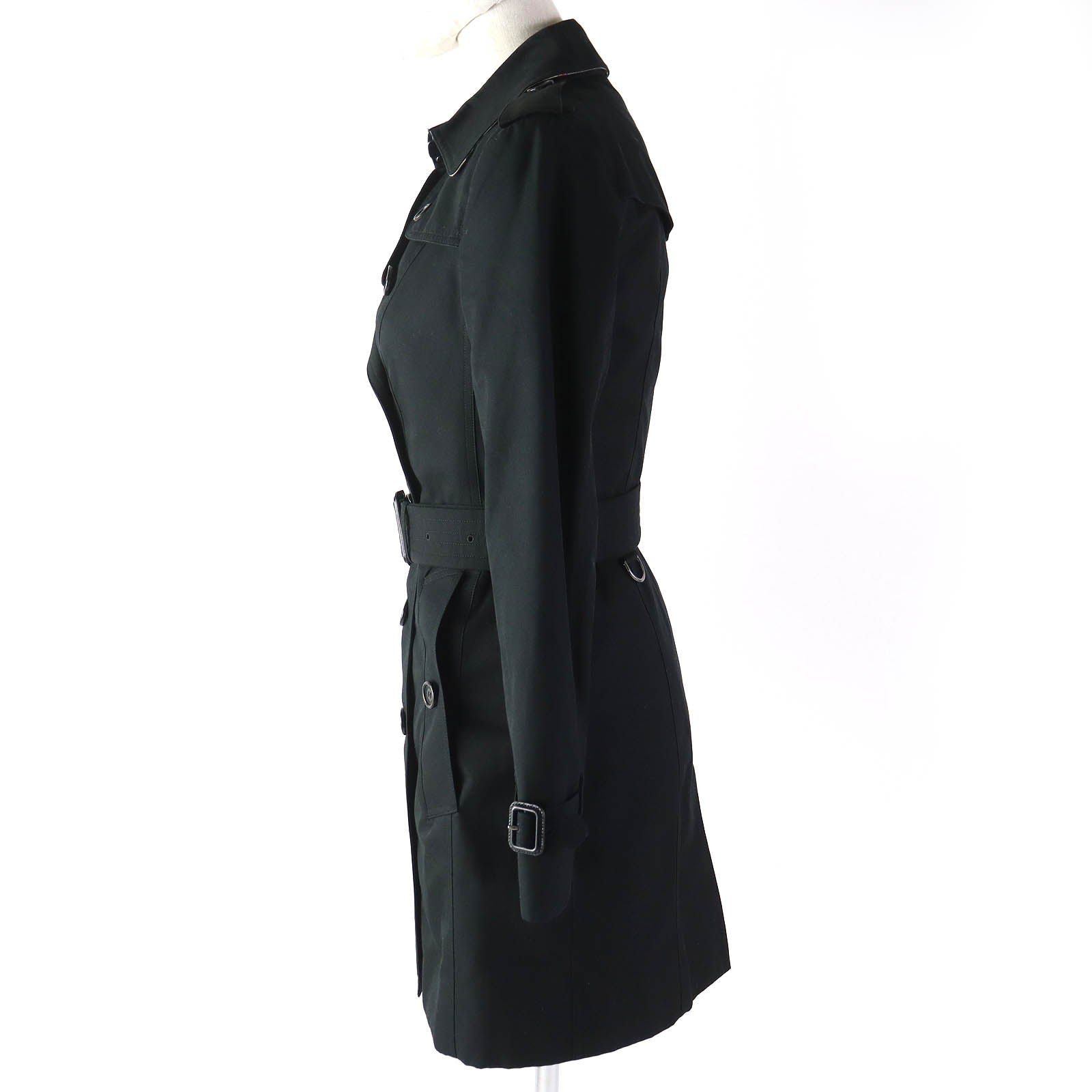 Burberry Cotton Trench Coat Black Women