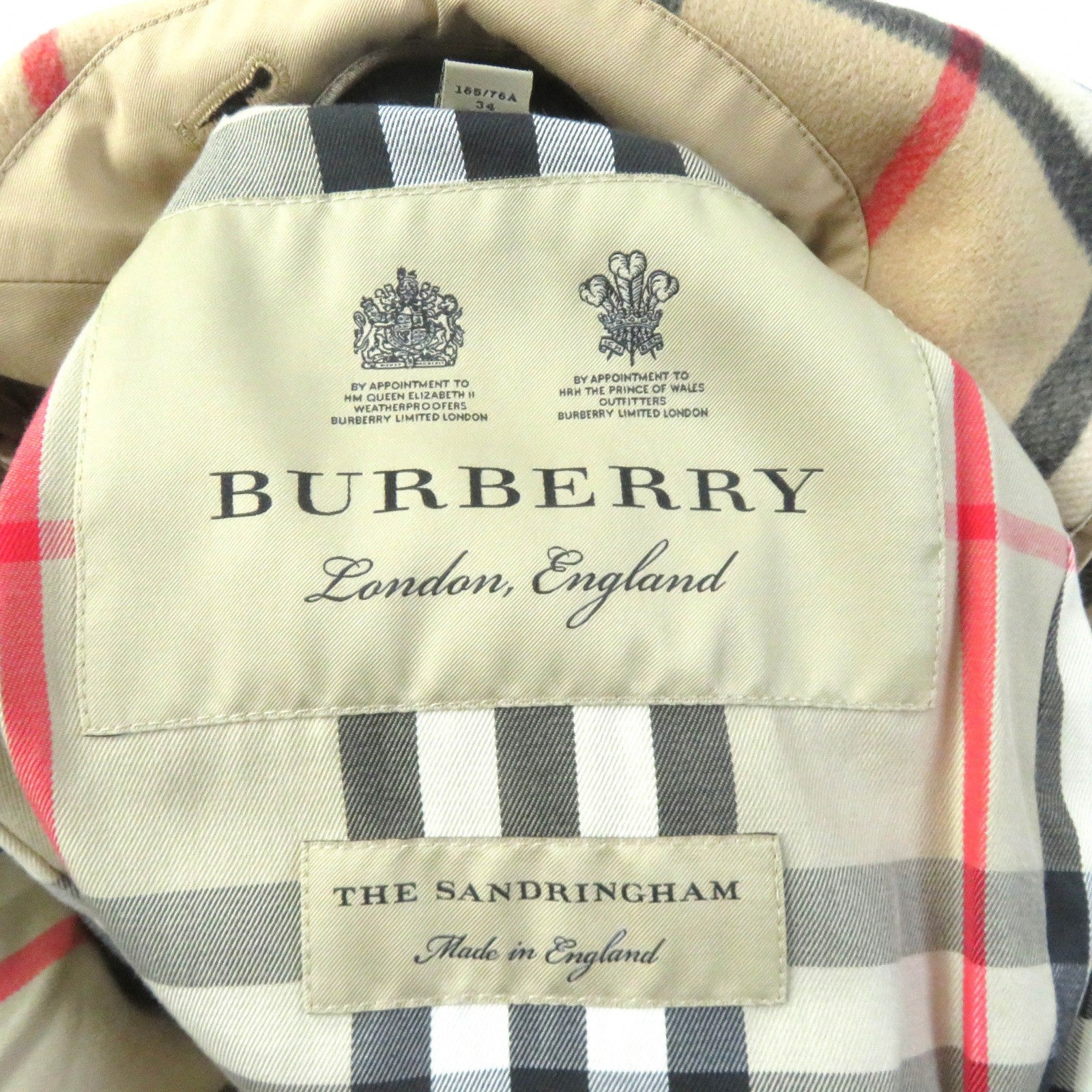 Burberry Cotton Trench Coat Black Women