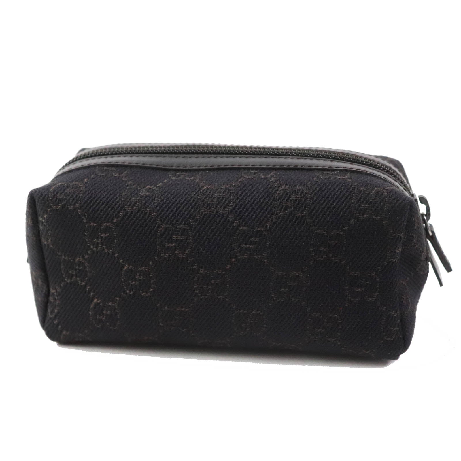 Gucci GG Canvas Leather Cosmetic Pouch 29596