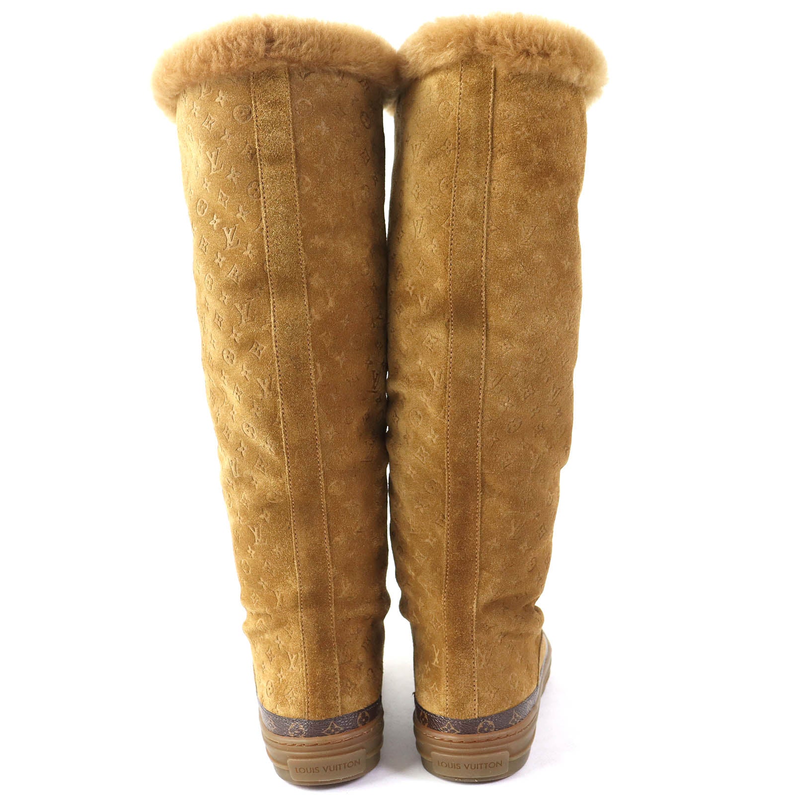 Louis Vuitton Mouton Boots Camel 36 Women