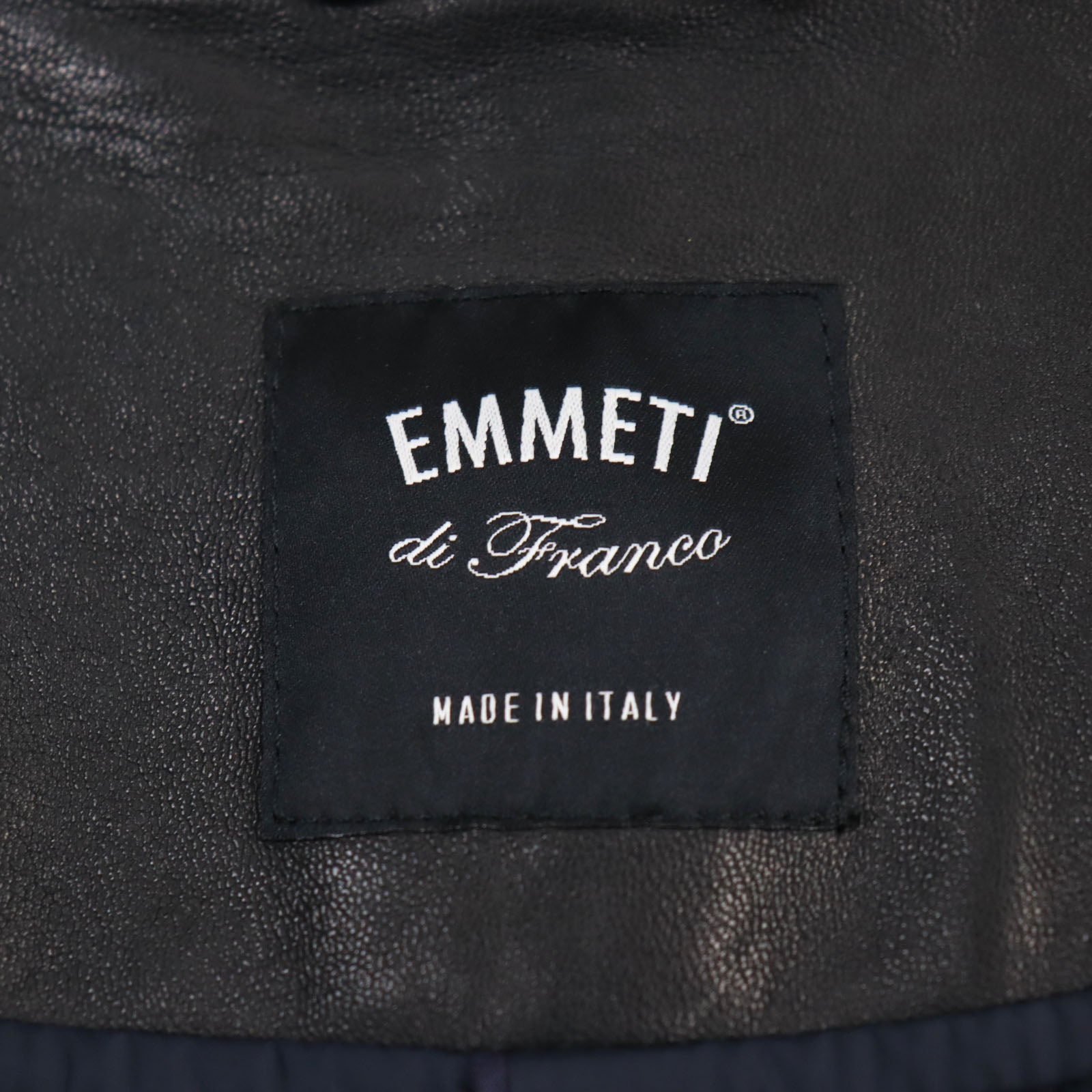 EMMETI Andrea Lamb Leather Nylon Jacket Black 50