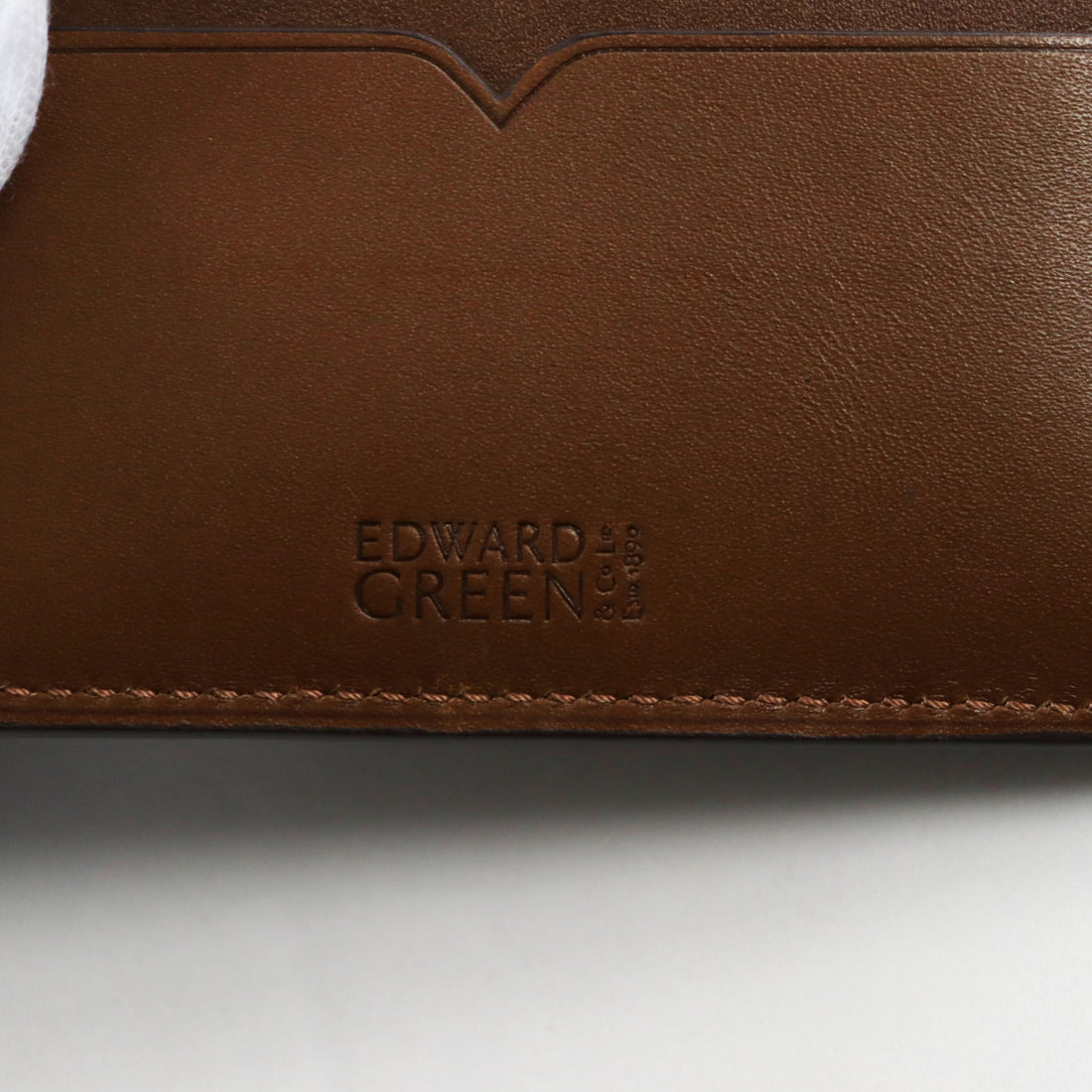 EDWARD GREEN Leather Bifold Wallet Dark Brown