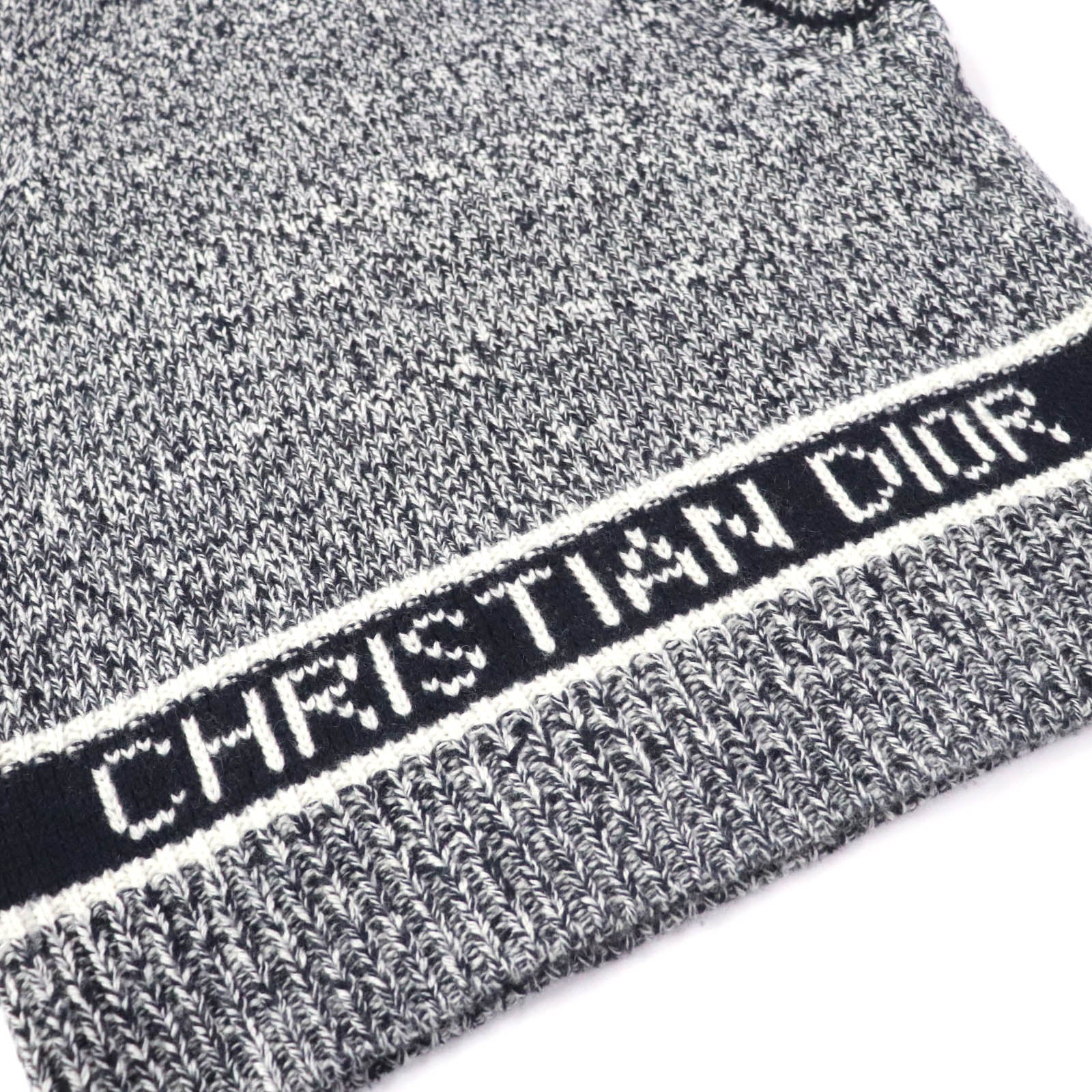 Dior Wool Cashmere Logo Knitwear Navy 38