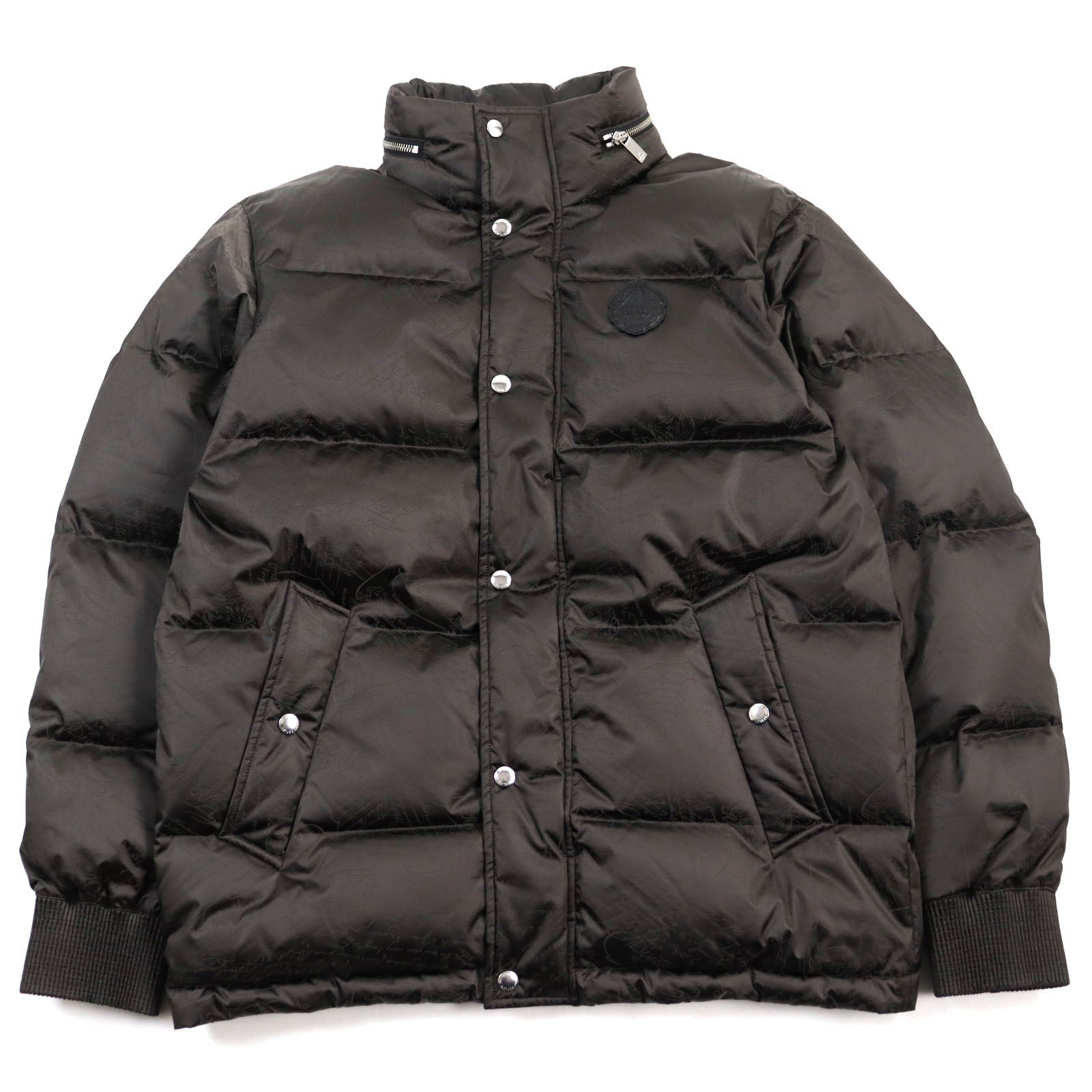 Berluti Nylon Down Jacket with Leather Trim