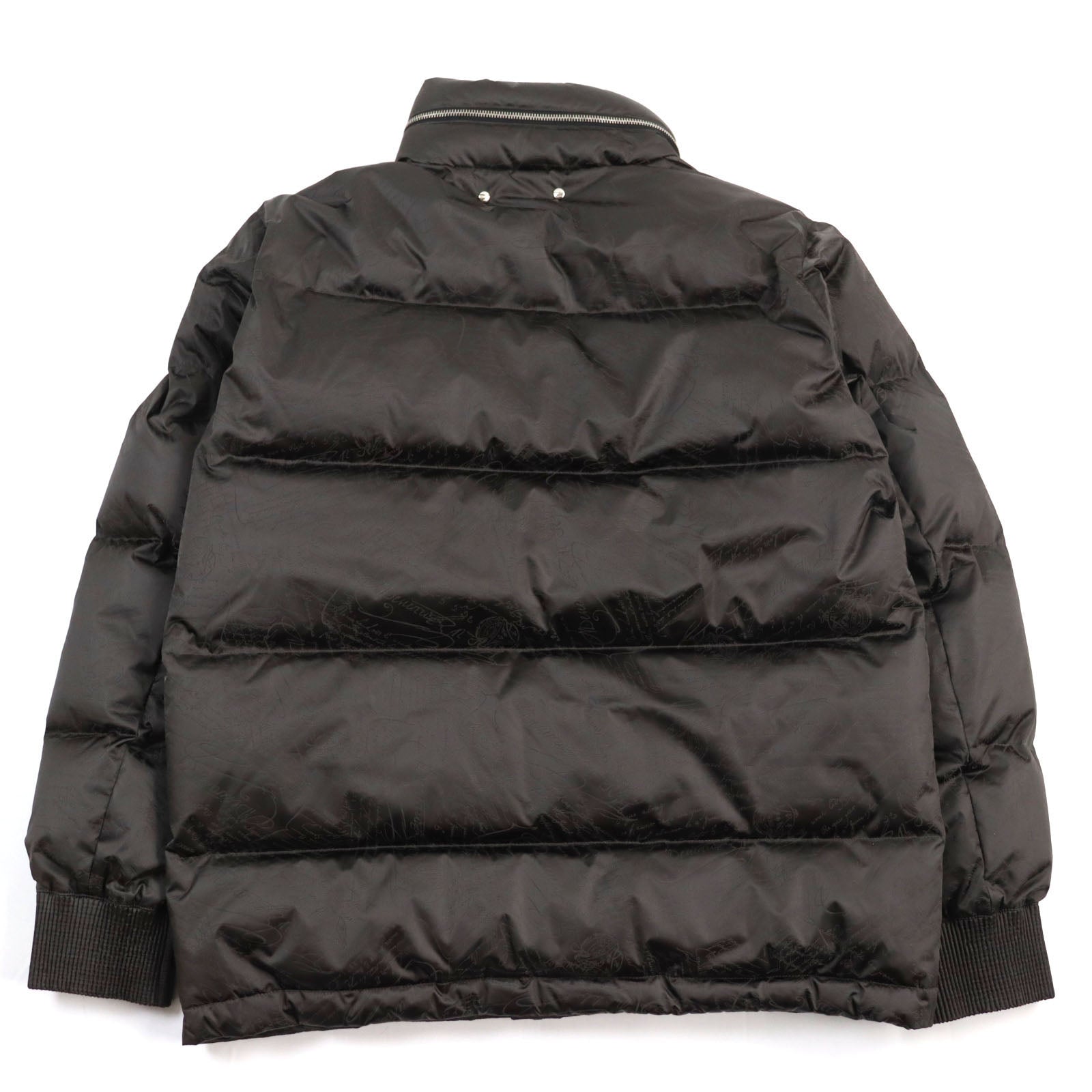 Berluti Nylon Down Jacket with Leather Trim