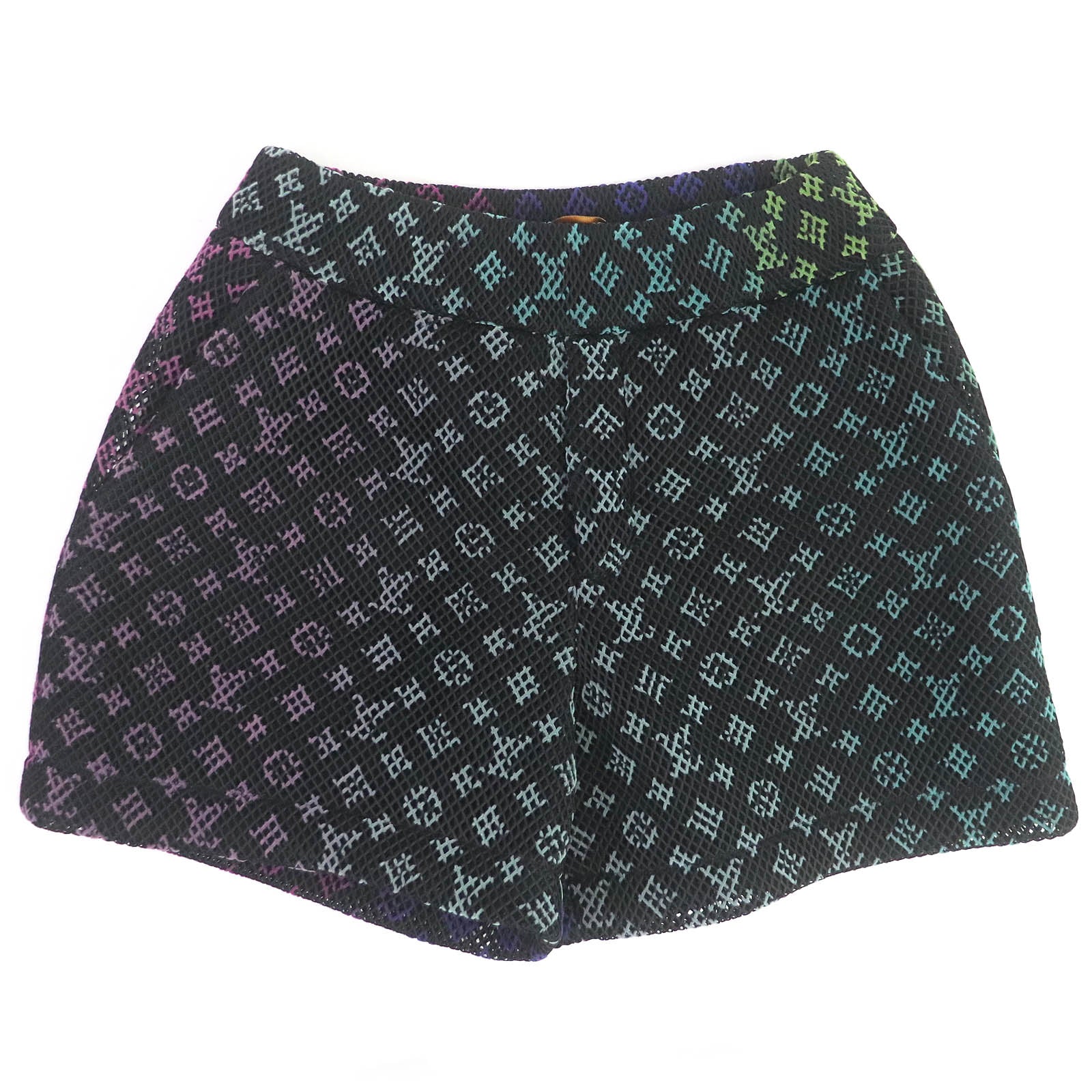 Louis Vuitton Monogram Mesh Shorts Black 38