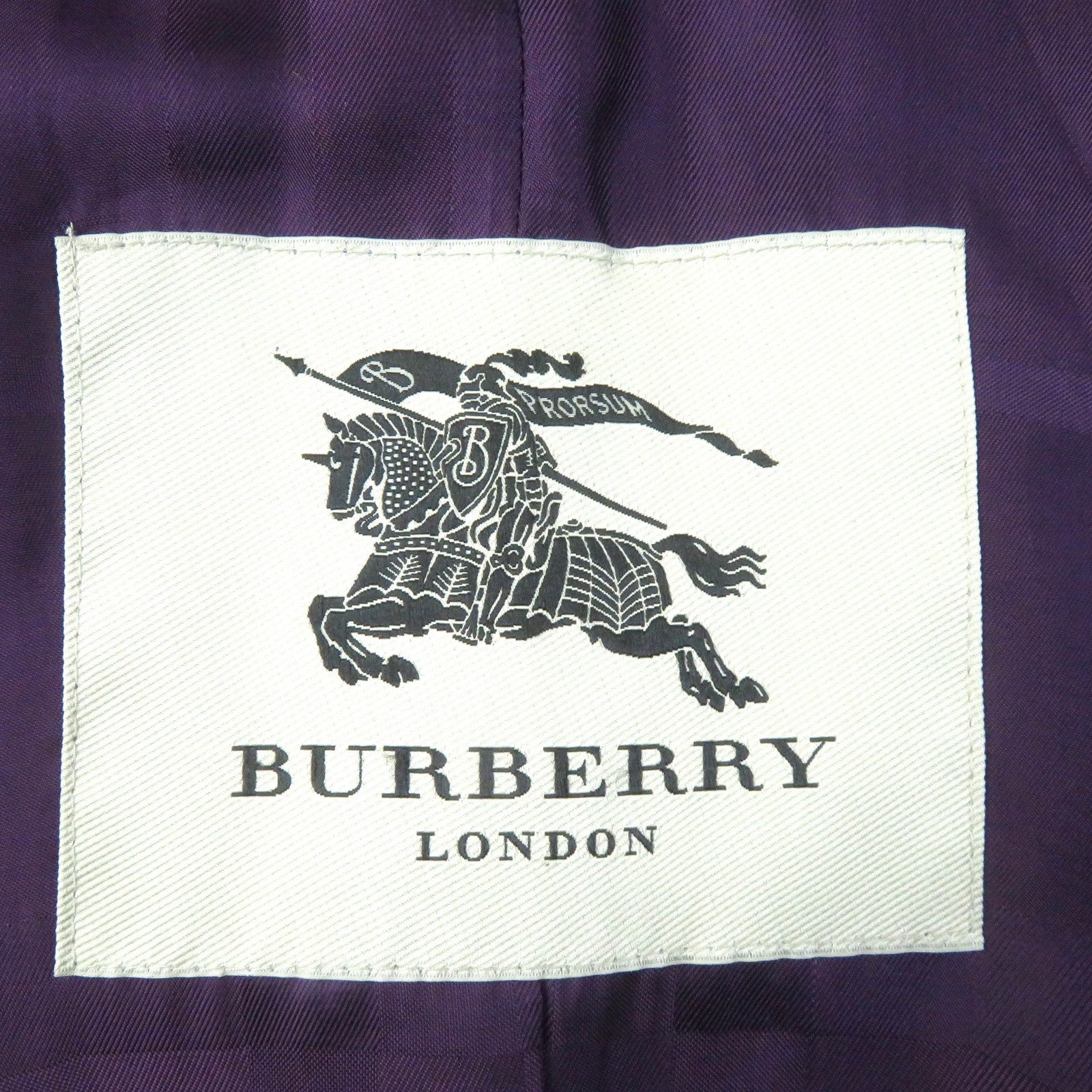 Burberry Wool Cashmere Trench Coat Purple 40 Women