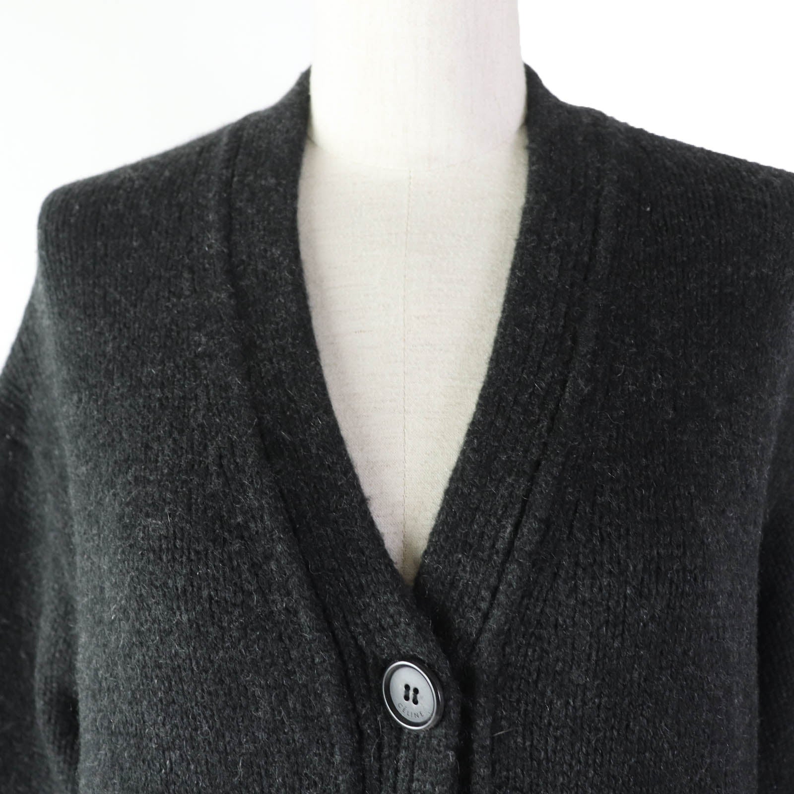 Celine Cashmere Cardigan Dark Gray M