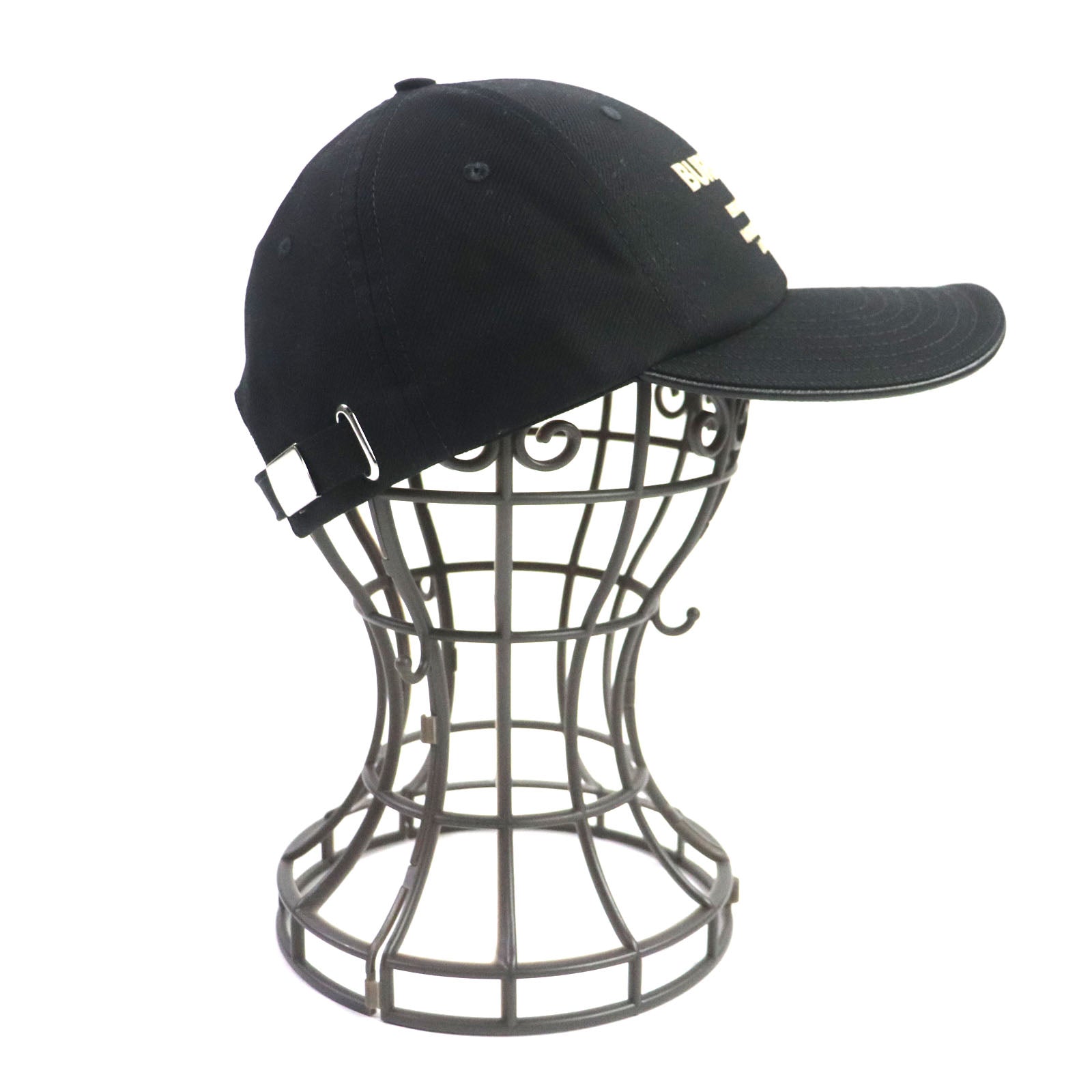 Burberry Leather Logo Baseball Cap Black