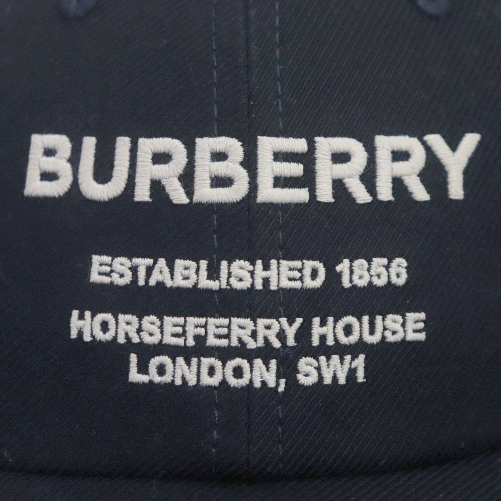 Burberry Leather Logo Baseball Cap Black