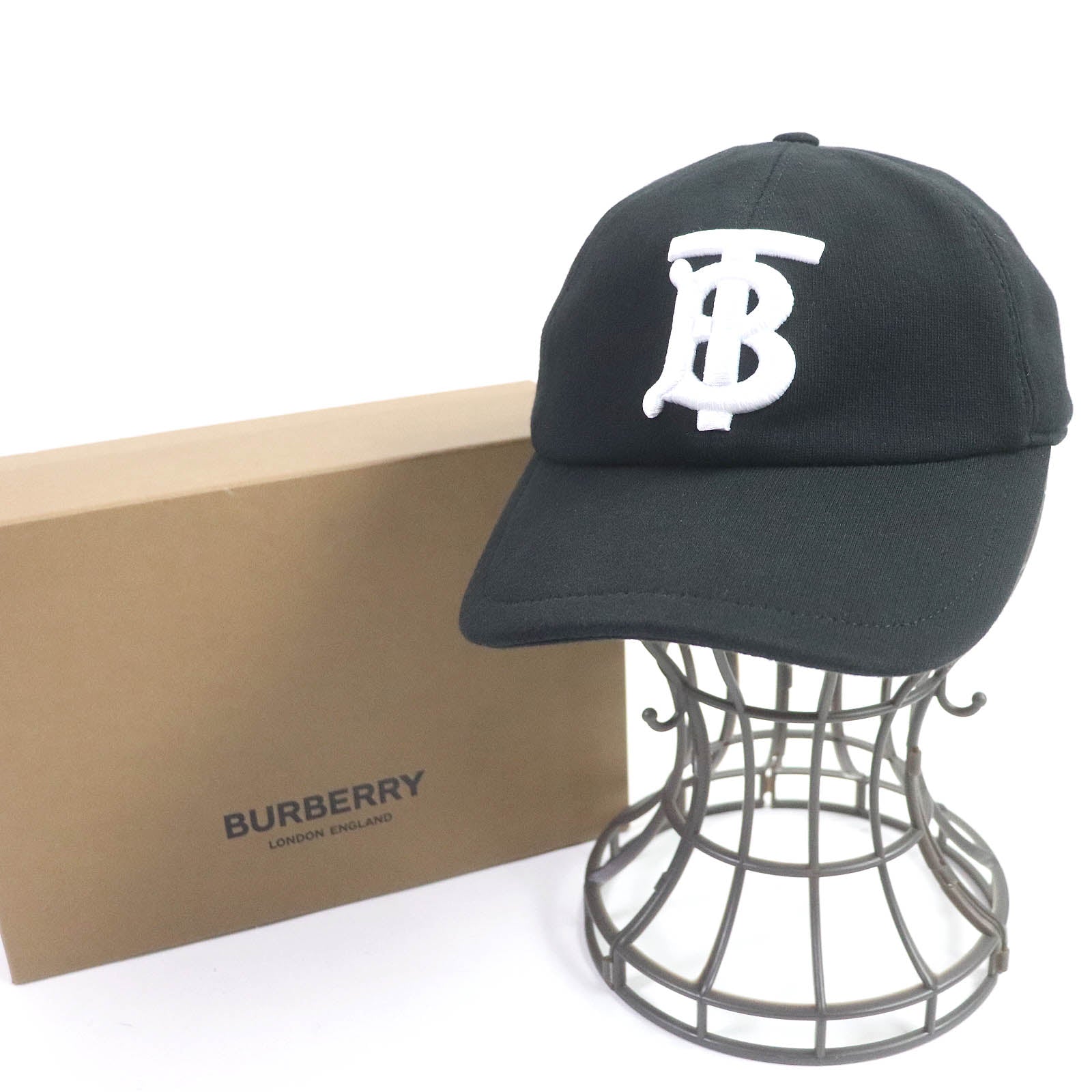 Burberry Cotton TB Logo Baseball Hat Black M