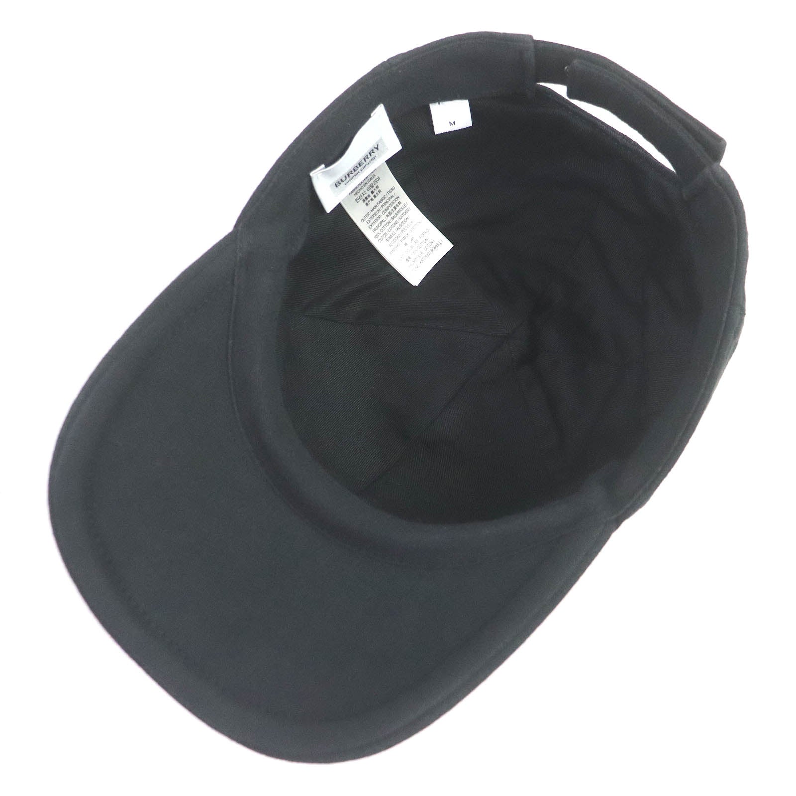 Burberry Cotton TB Logo Baseball Hat Black M