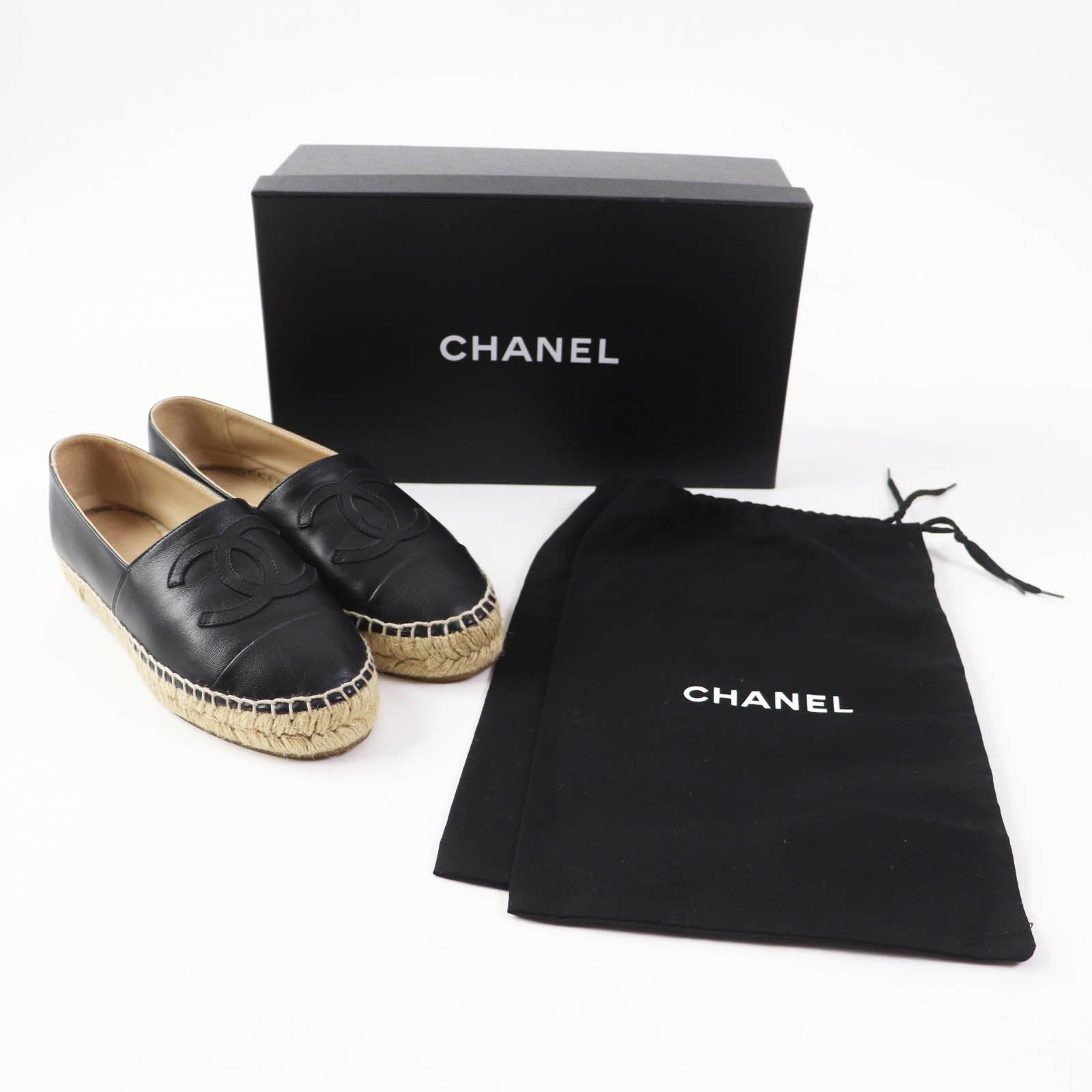 Chanel COCO Mark Espadrilles Leather Shoes