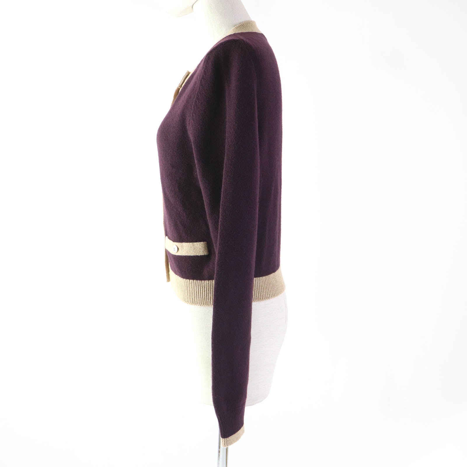 Chanel Cashmere Polyester Cardigan 38 Women