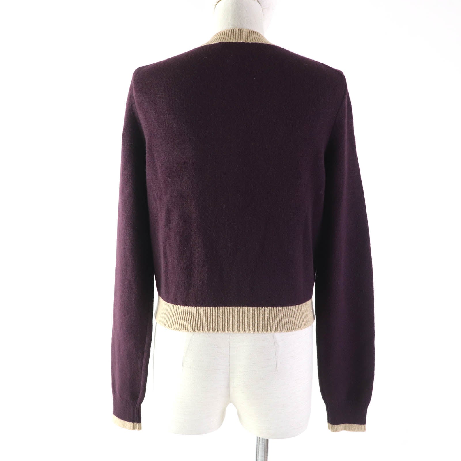 Chanel Cashmere Polyester Cardigan 38 Women