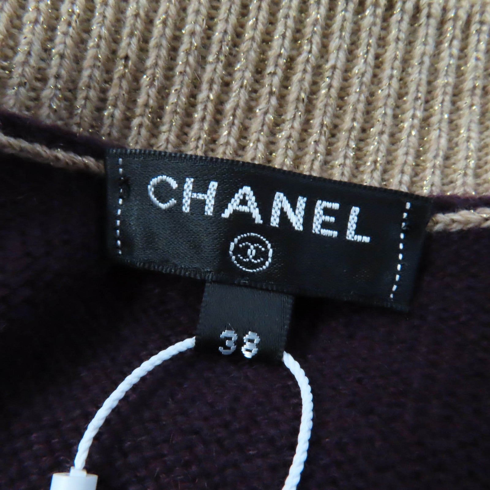 Chanel Cashmere Polyester Cardigan 38 Women