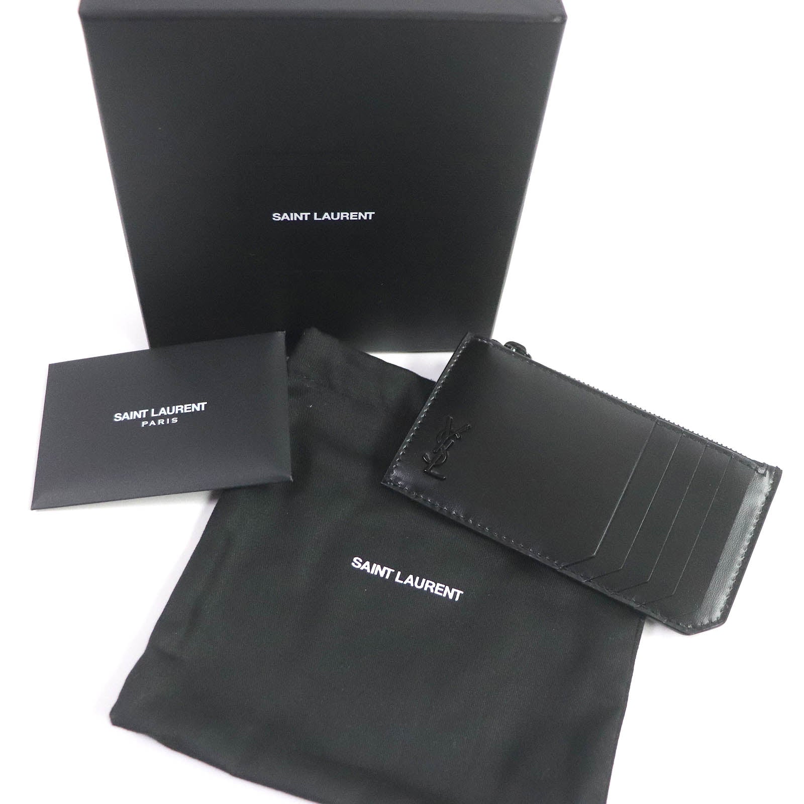 Saint Laurent Leather Card Case Coin Pocket