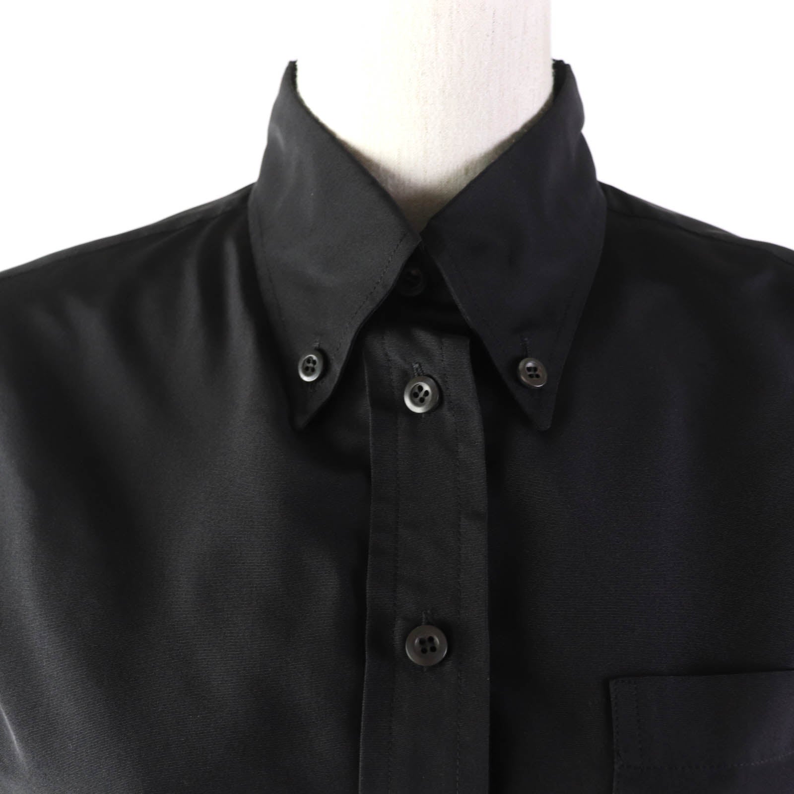 Prada Silk Jacquard Long Sleeve Shirt 38S