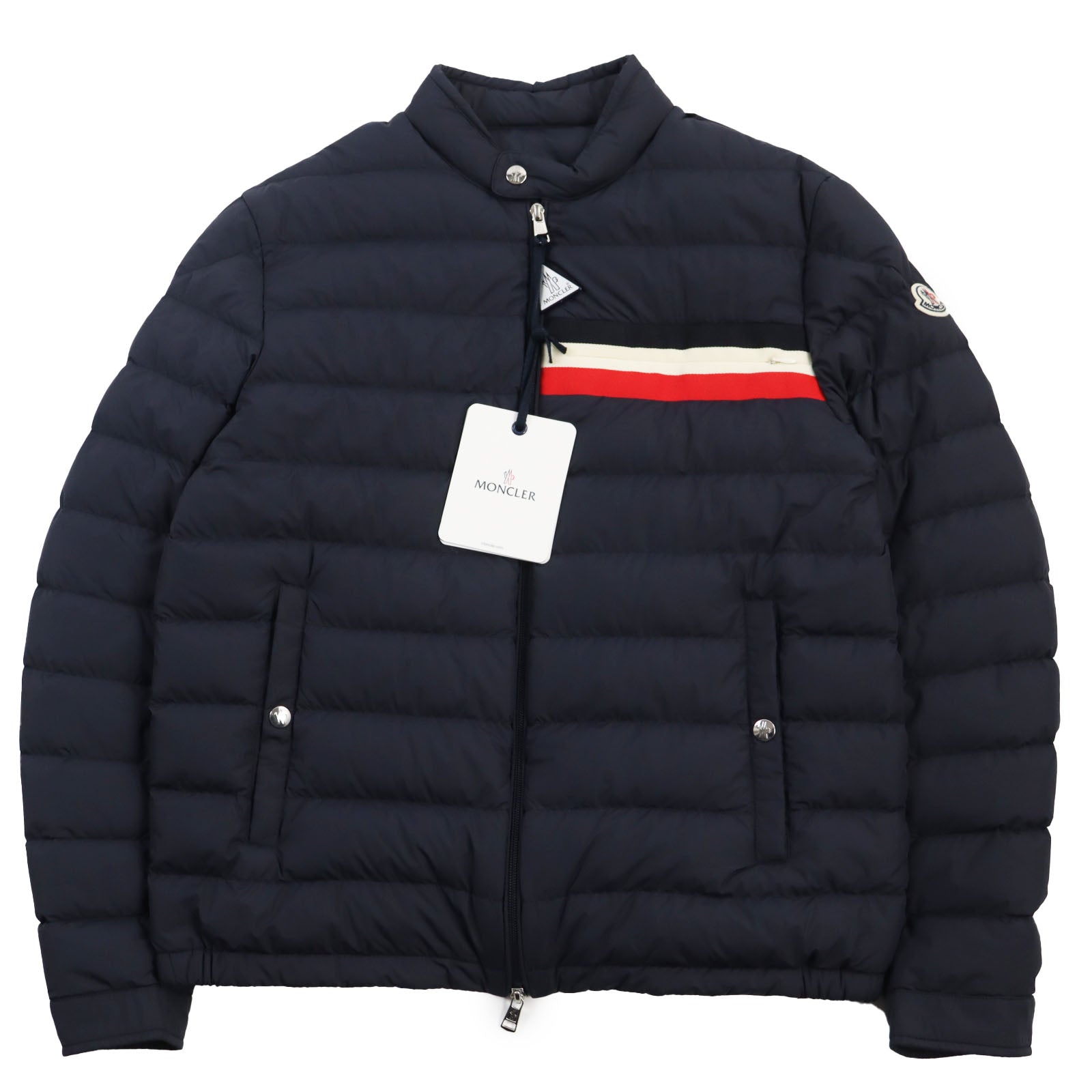 Moncler YERES Nylon Tricolor Logo Down Jacket