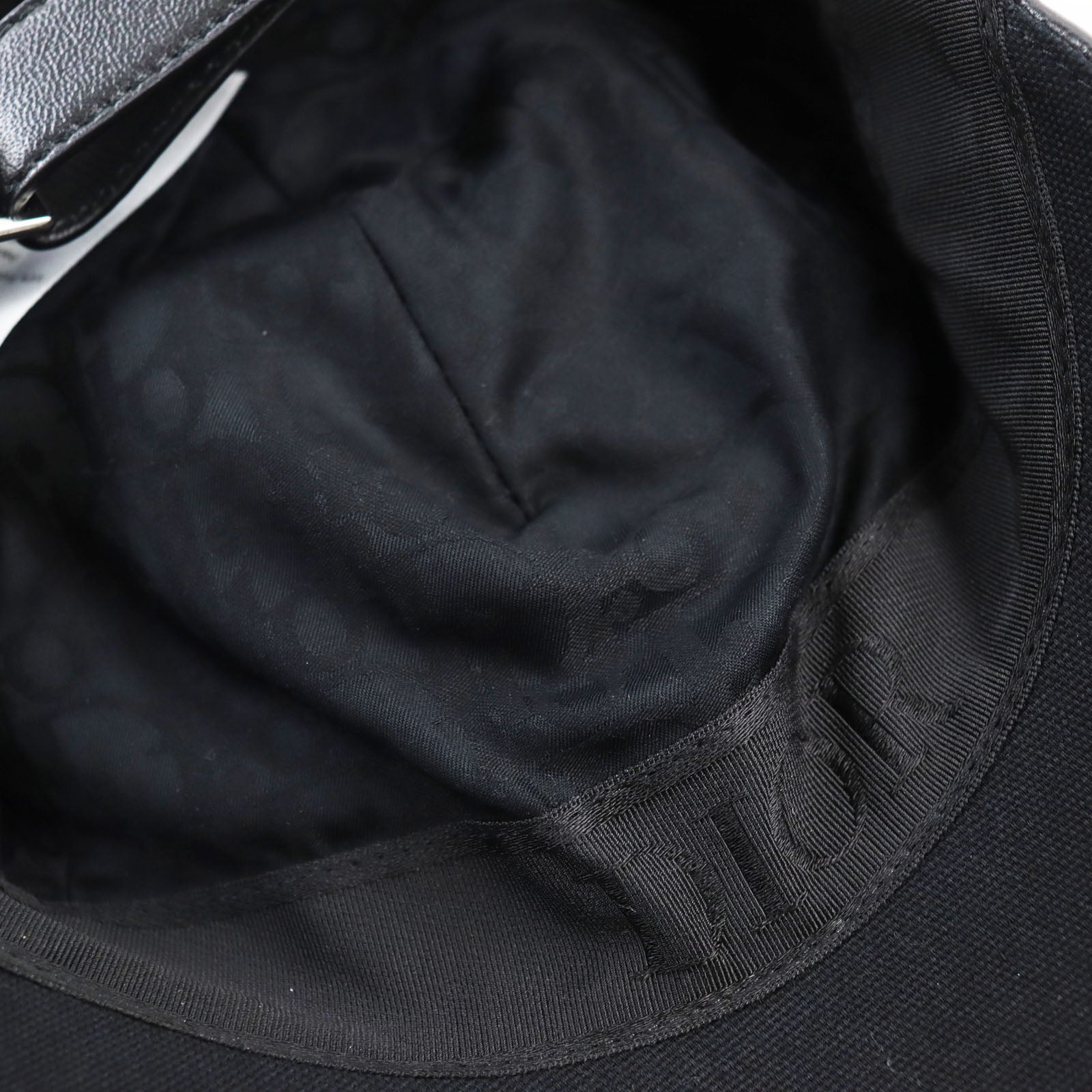 Dior Lamb Leather Cotton Baseball Cap Gray S