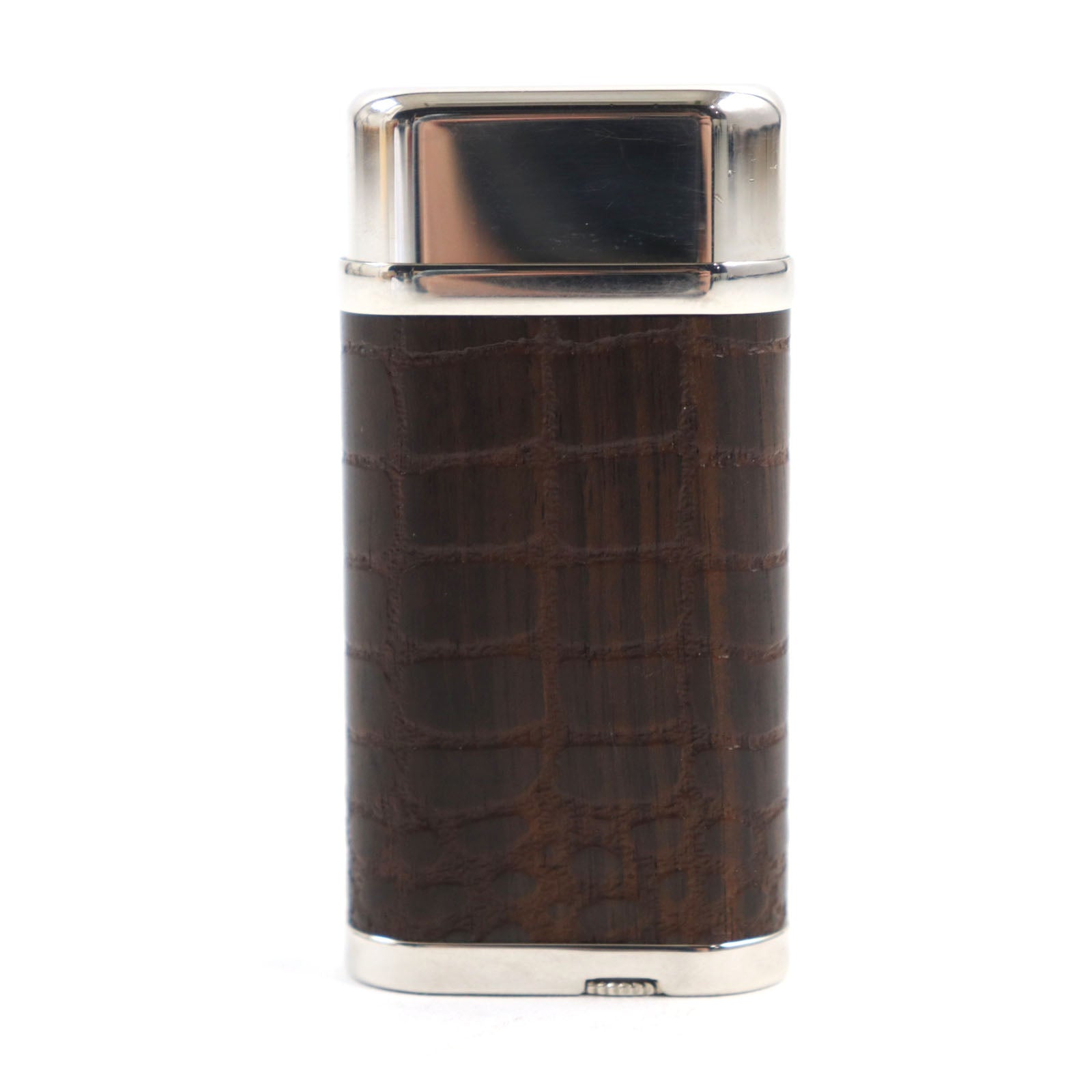 Cartier Godron Rare Model Wood Crocodile Pattern Lighter