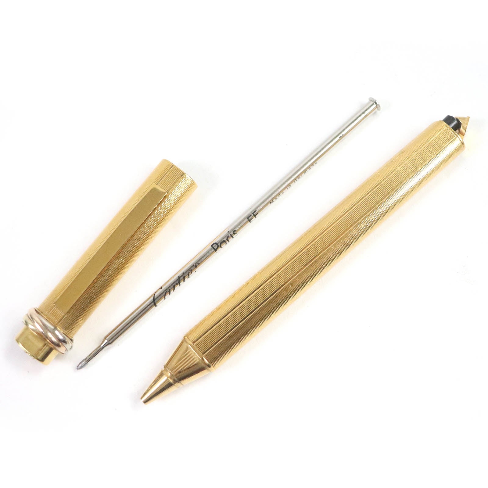 Cartier Trinity Ballpoint Pen Gold Case