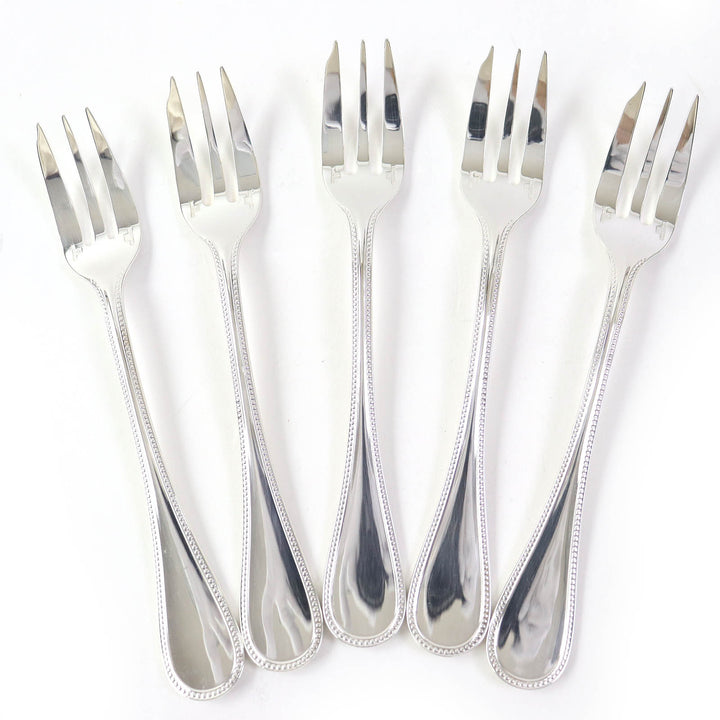 Christofle Pearl Cake Fork Set, Silver Coated