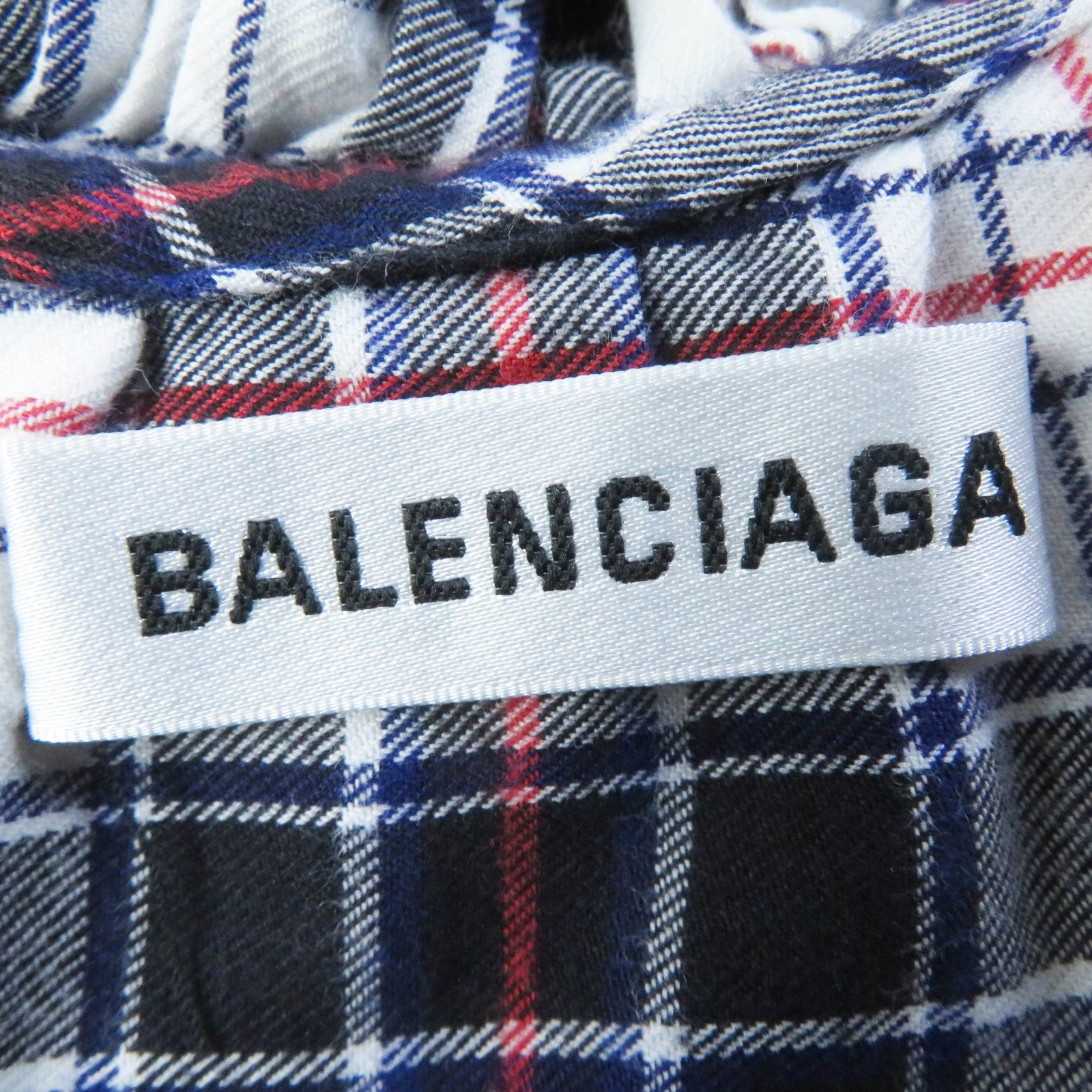 Balenciaga Cotton Newspaper Check Shirt 34