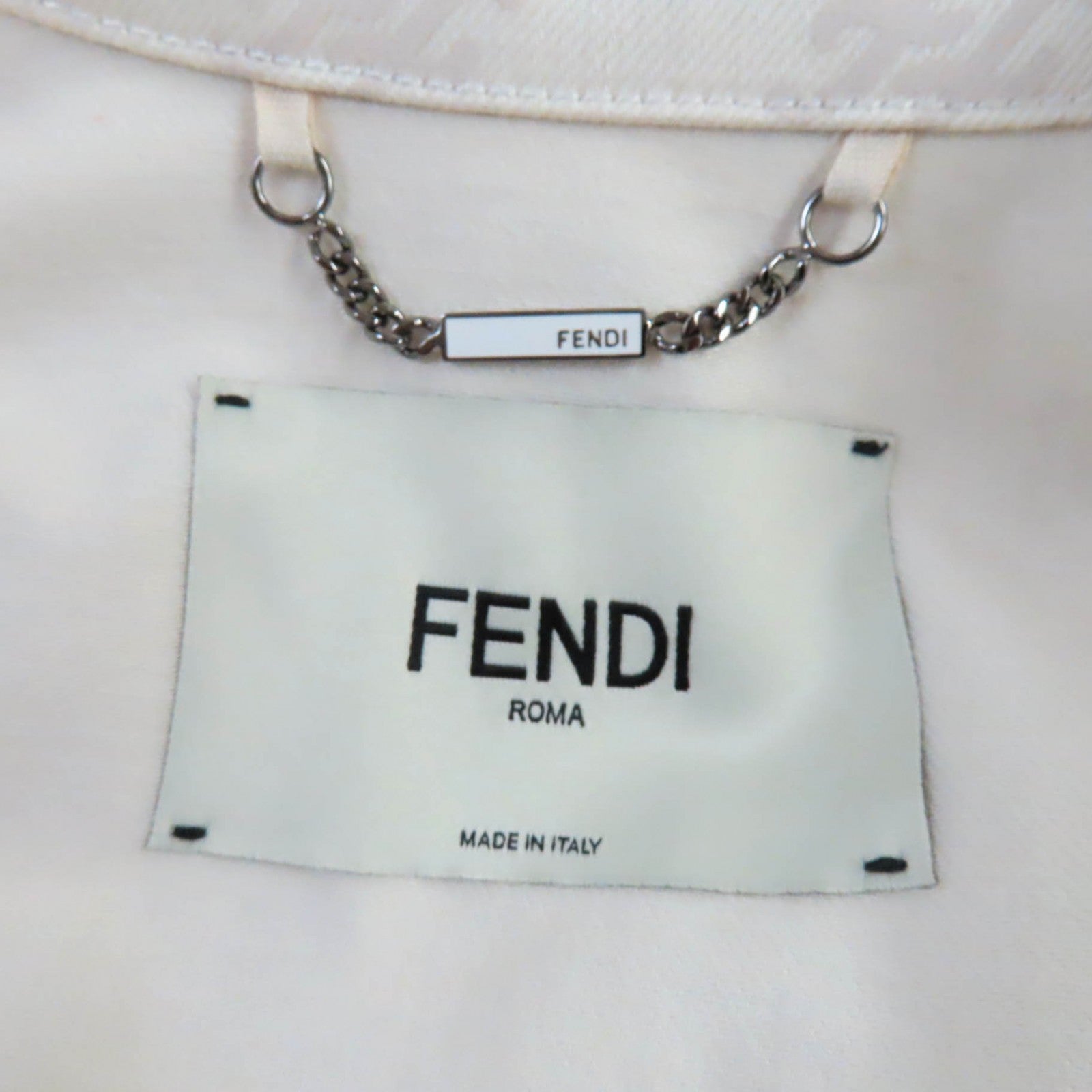 Fendi Cotton Karligraphy Logo Denim Jacket Women