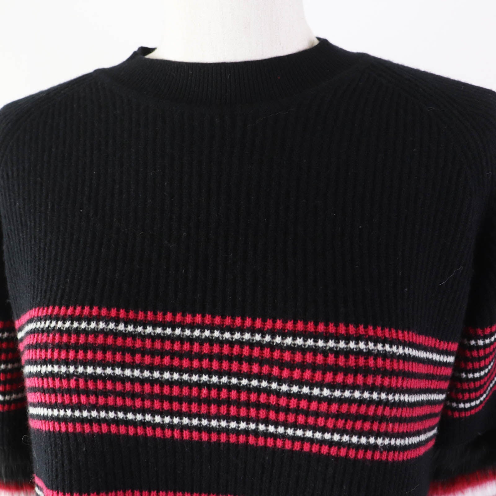 Fendi Wool Cashmere Mink Border Knit T-Shirt