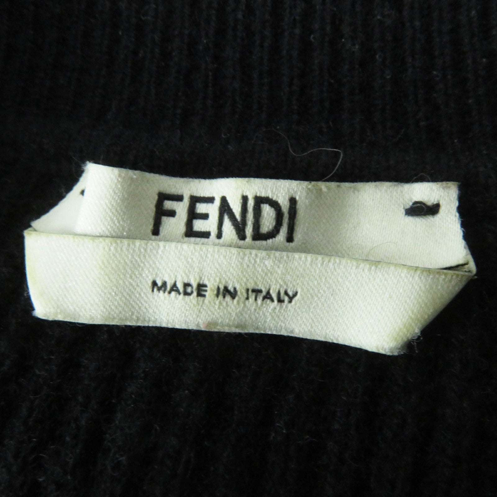 Fendi Wool Cashmere Mink Border Knit T-Shirt