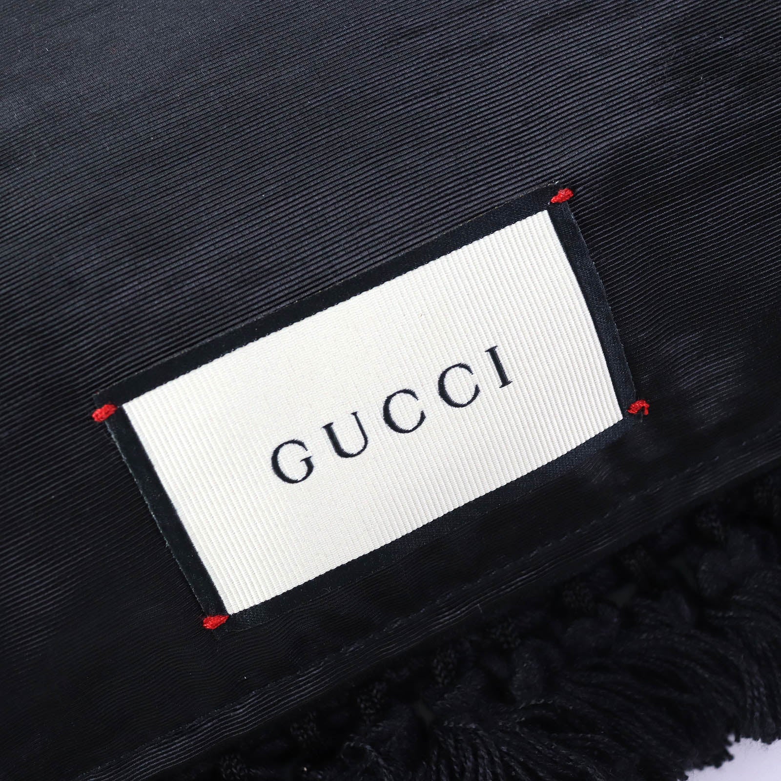 Gucci GG Jacquard Bee Star Knot Tassel Cushion