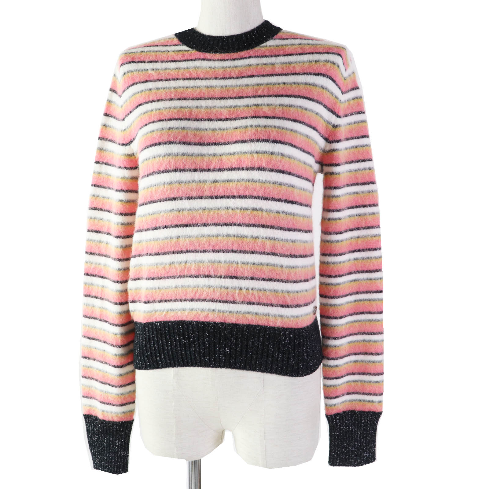 Chanel Alpaca Cotton Border Knit with COCO Mark Plate