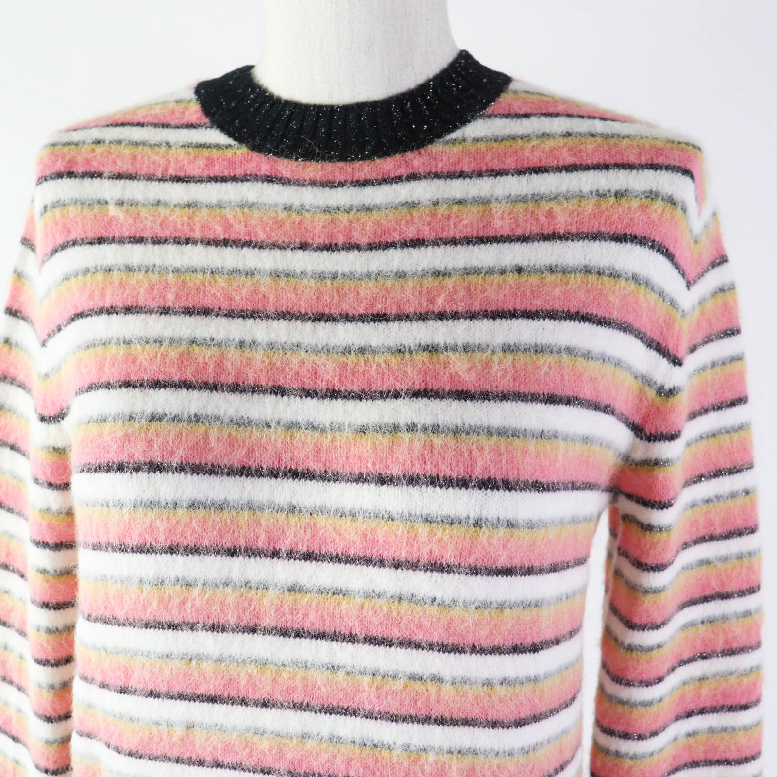 Chanel Alpaca Cotton Border Knit with COCO Mark Plate