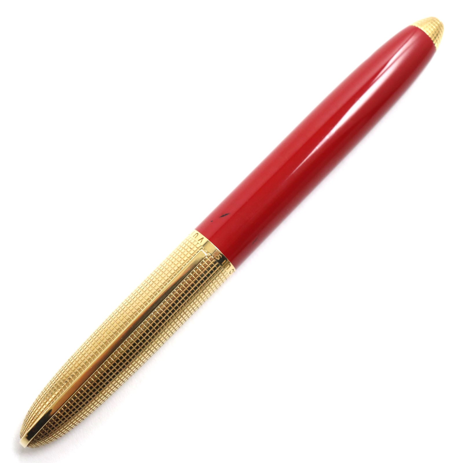 Louis Vuitton Logo Ballpoint Pen Gold Red