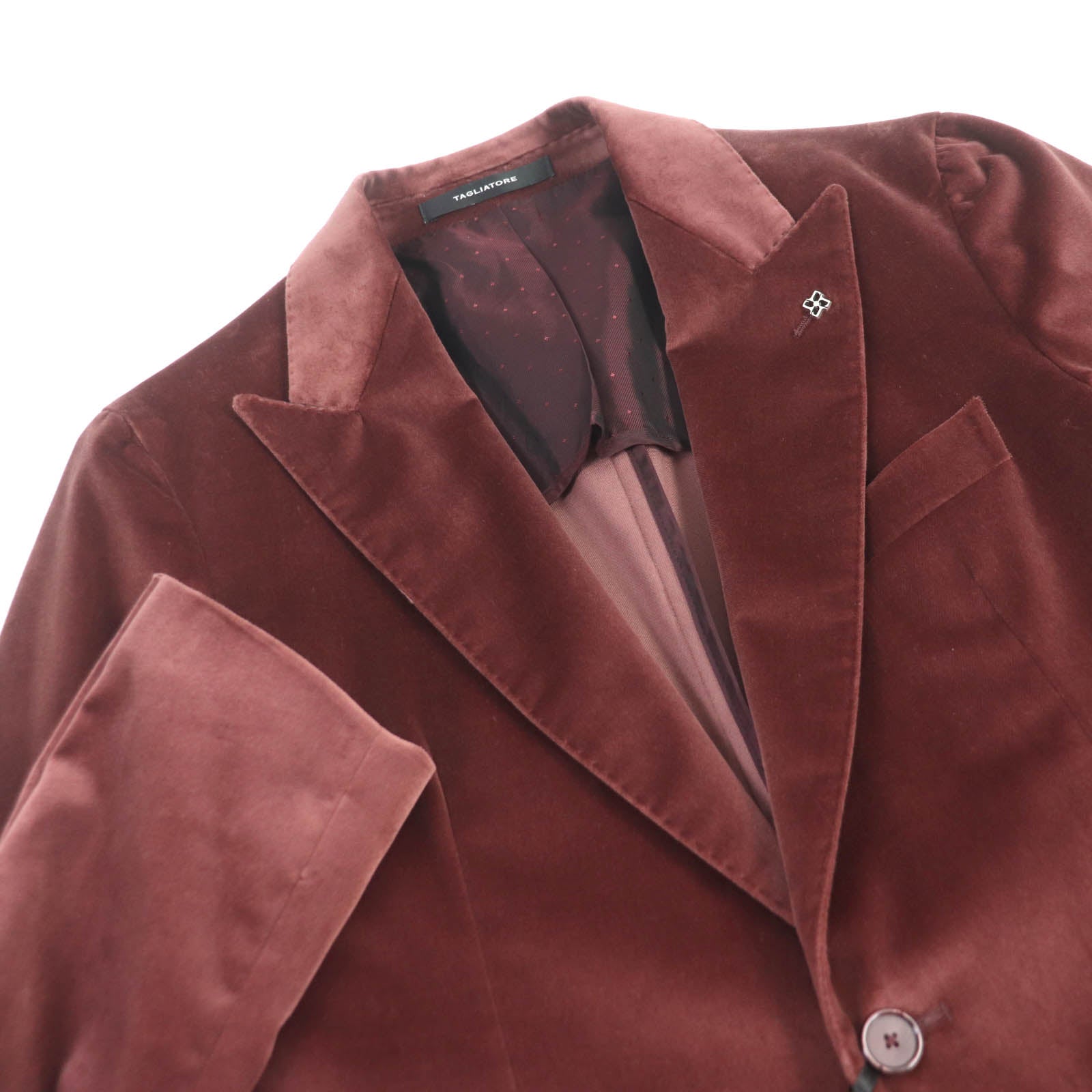 TAGLIATORE Cotton Elastane Peak Lapel Jacket