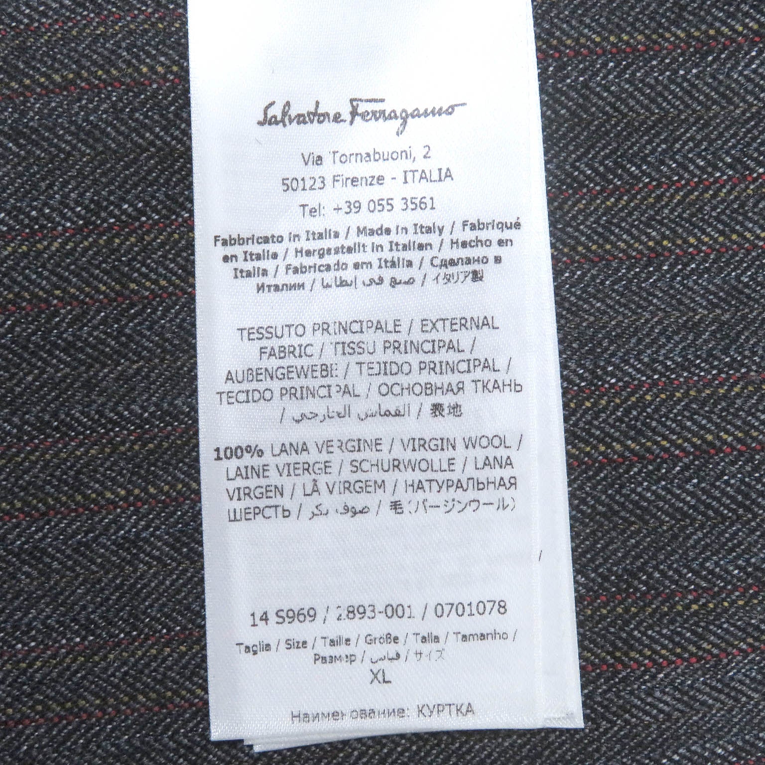 Salvatore Ferragamo Wool Zip-Up Blouson Gray XL