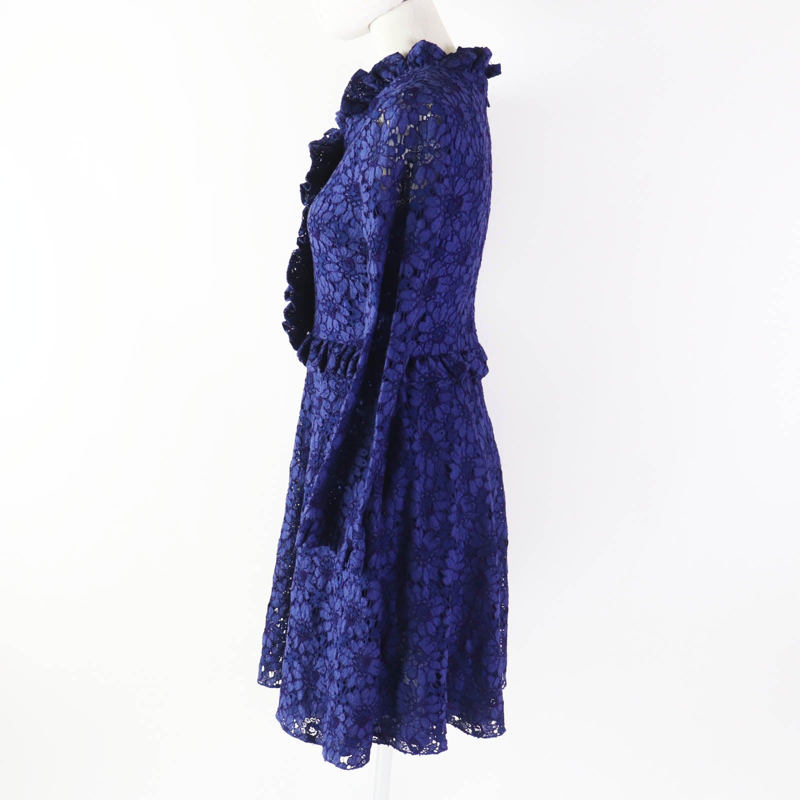 Gucci Lace Long Sleeve Dress Blue 36