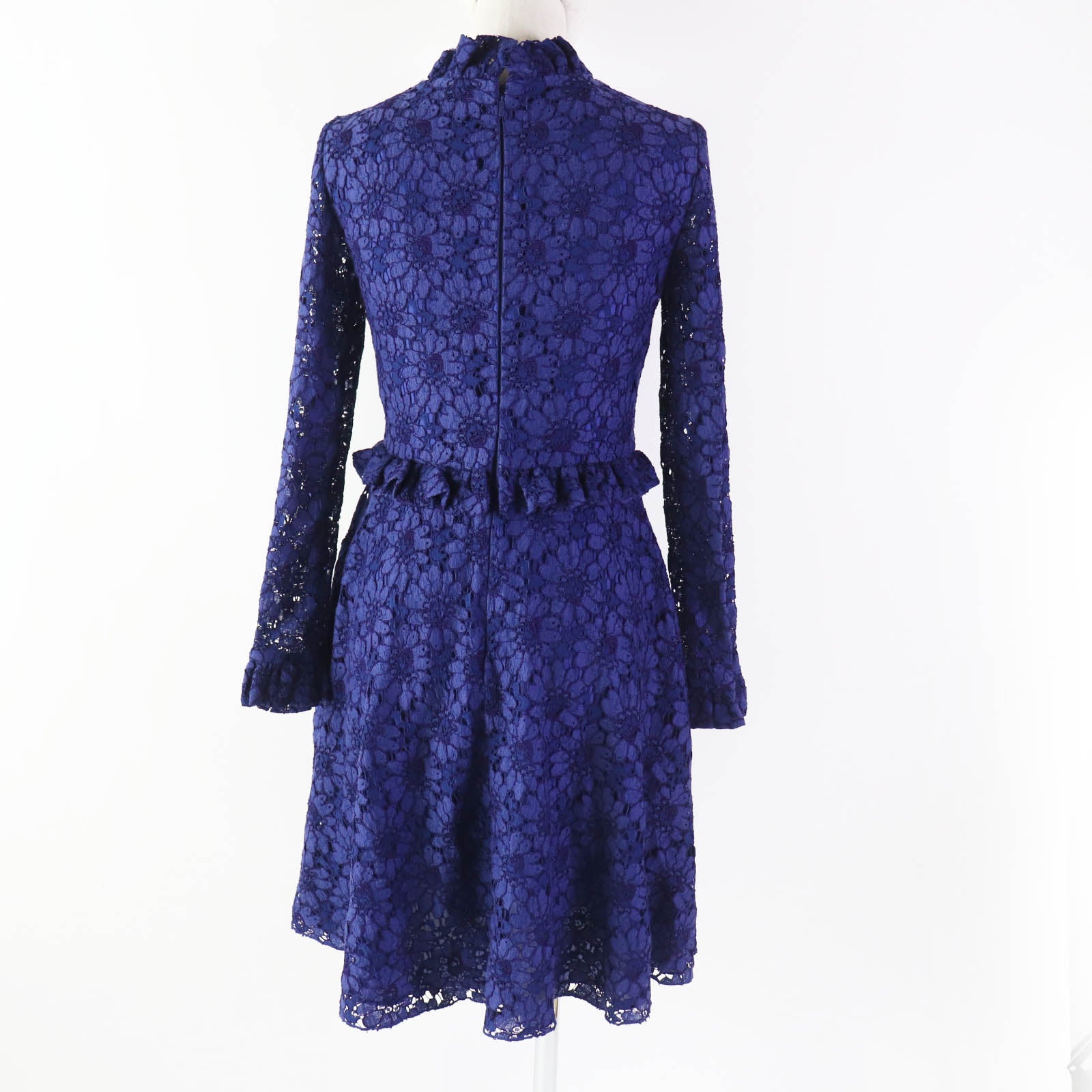 Gucci Lace Long Sleeve Dress Blue 36