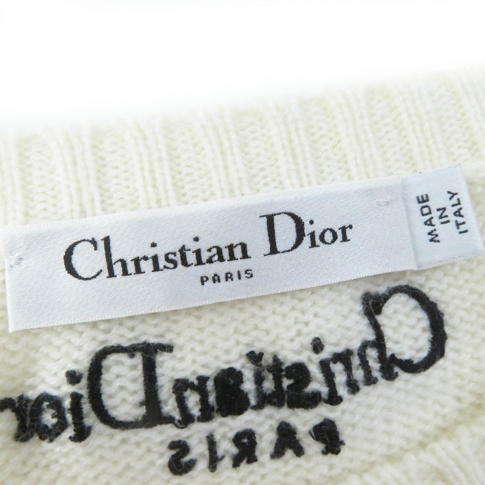 Dior Indian Tiger Motif Cashmere Cotton Knit