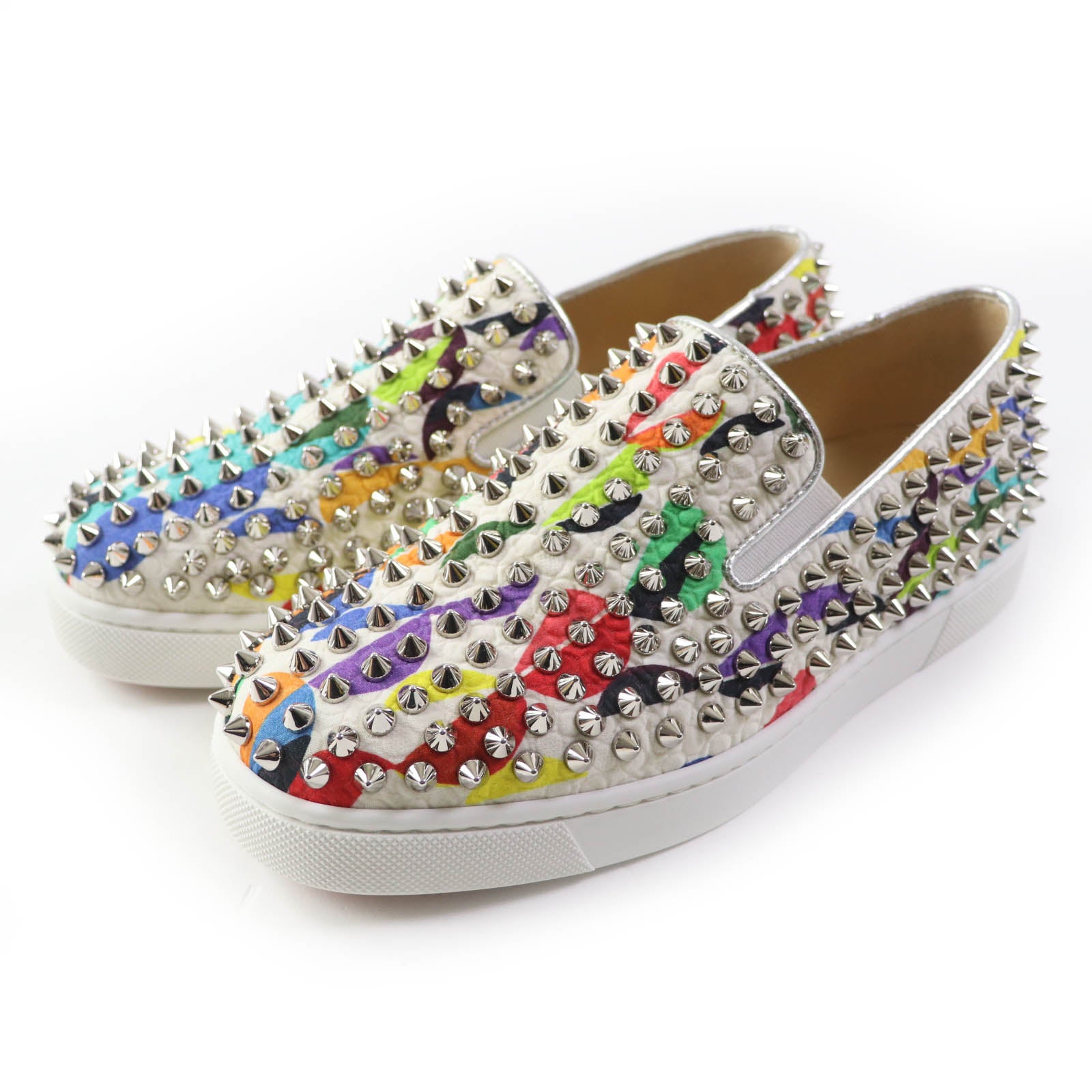 Christian Louboutin Roller Boat Spike Slip-on Shoes