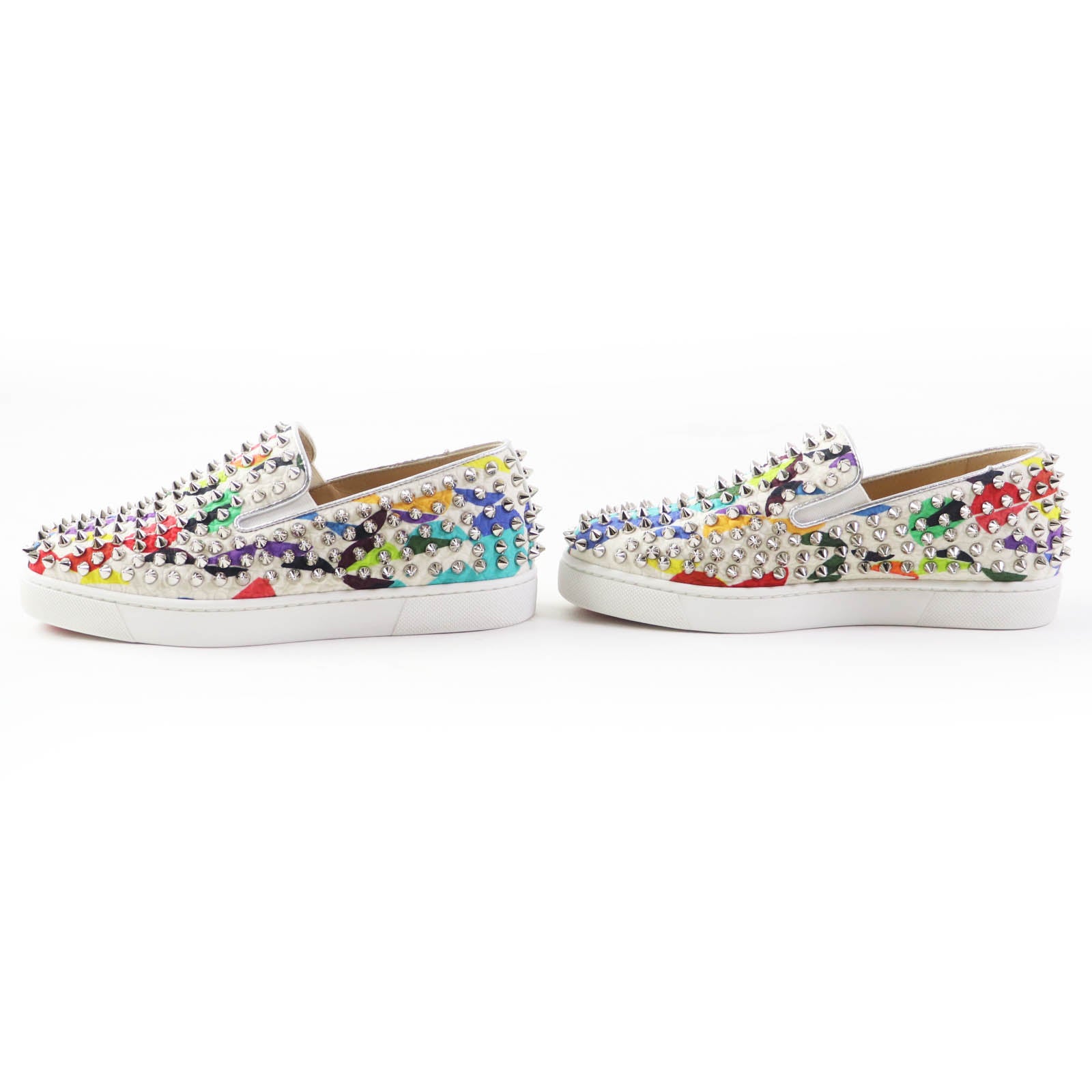 Christian Louboutin Roller Boat Spike Slip-on Shoes