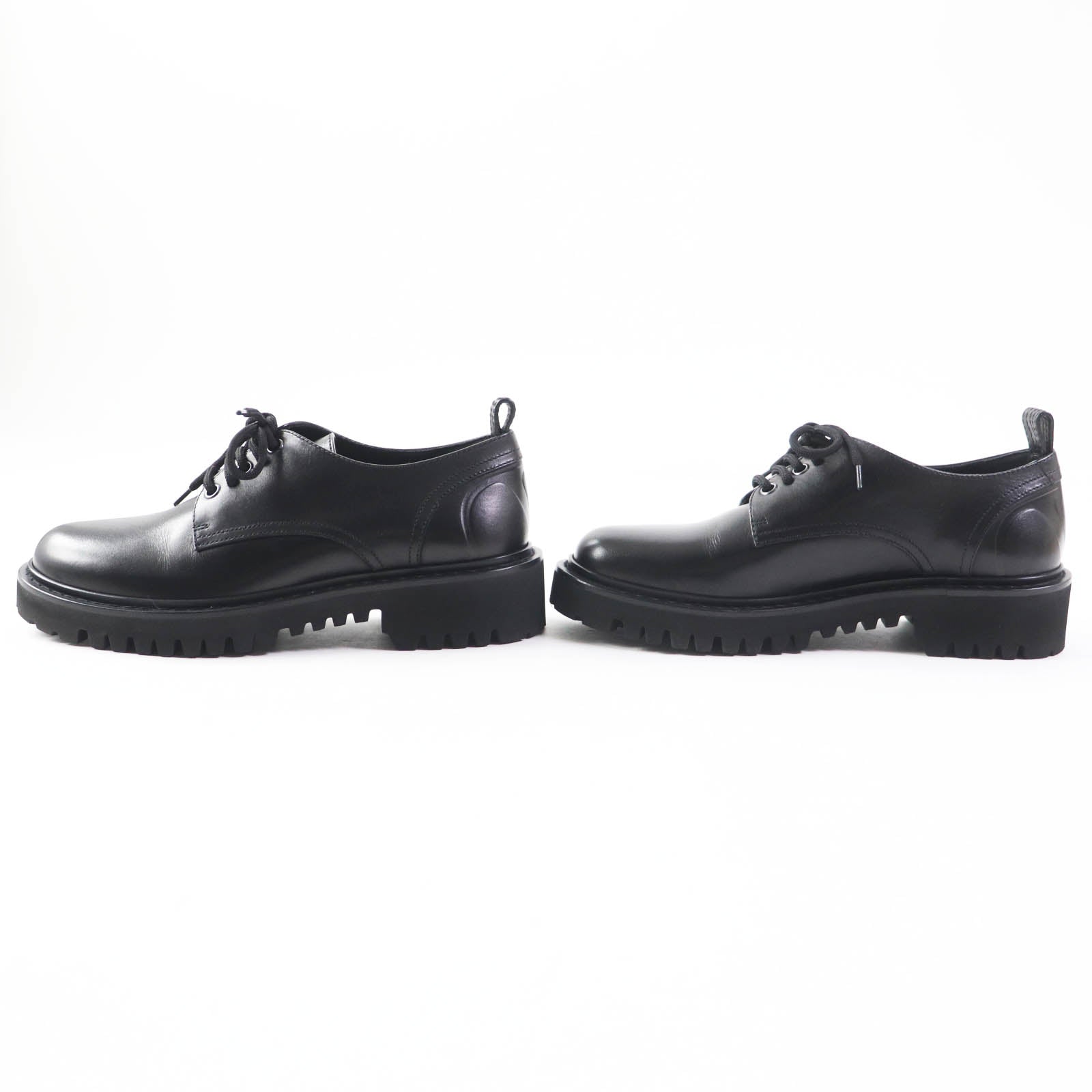 Valentino V Logo Leather Derby Shoes Black Women