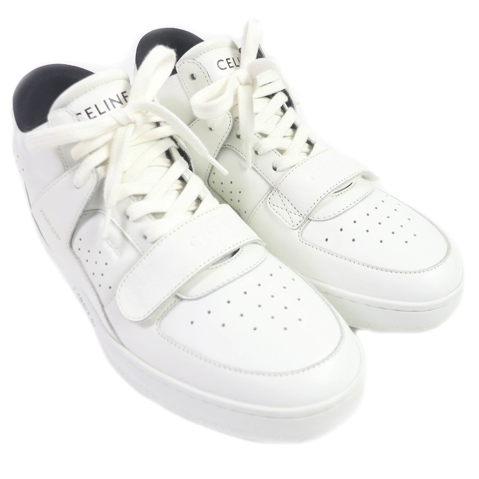 Celine CT-02 Leather Velcro Mid Sneakers