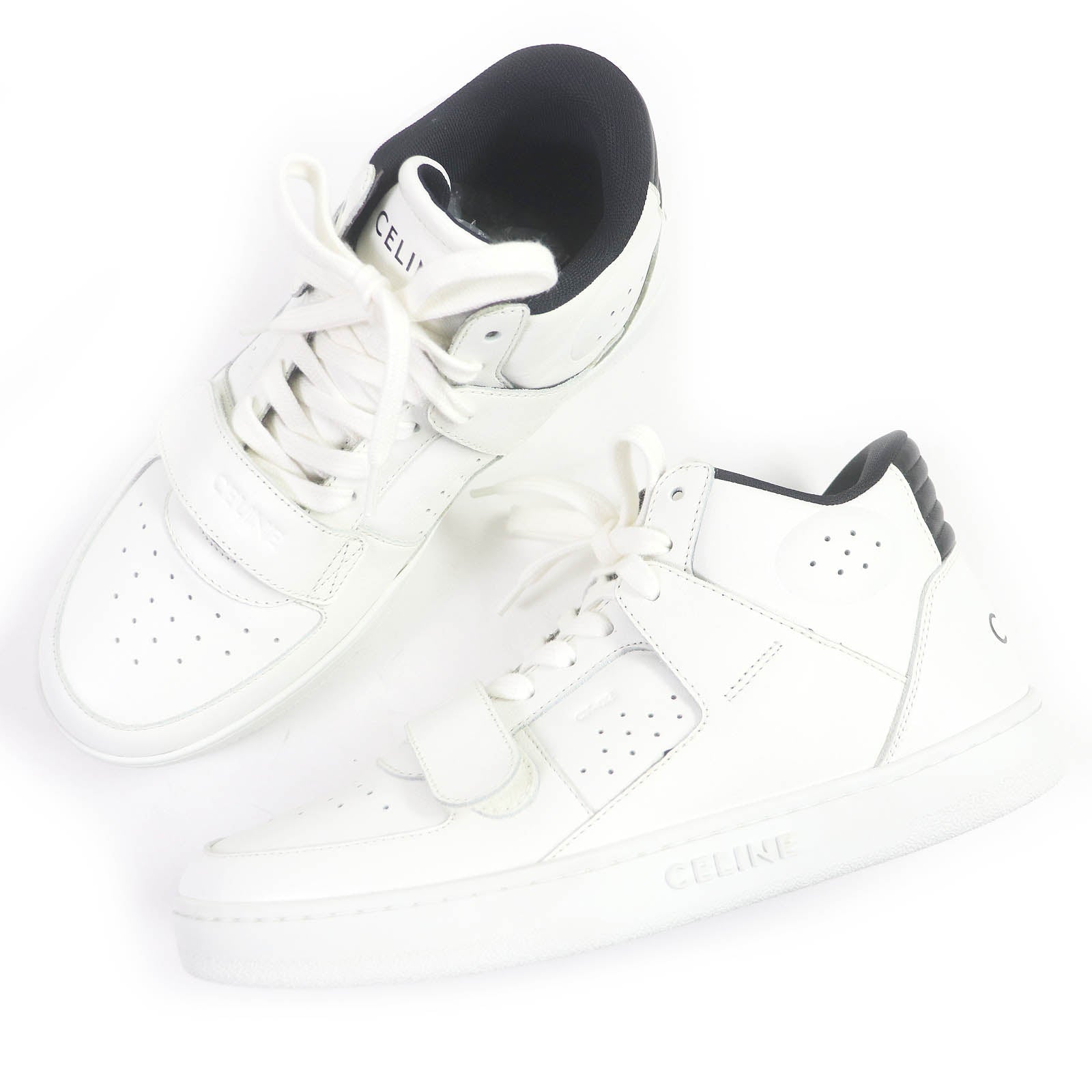 Celine CT-02 Leather Velcro Mid Sneakers