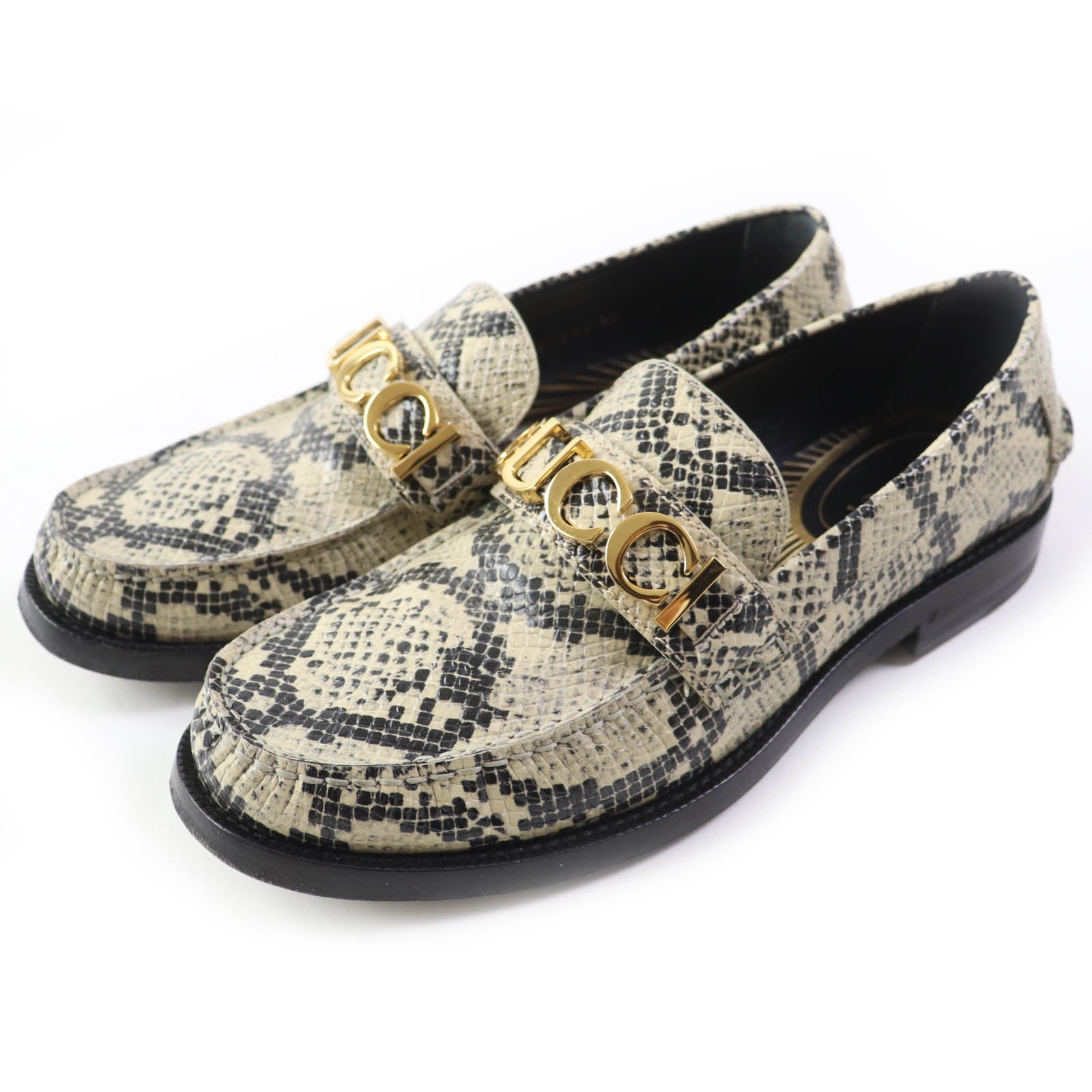 Gucci Embossed Leather Loafers Women